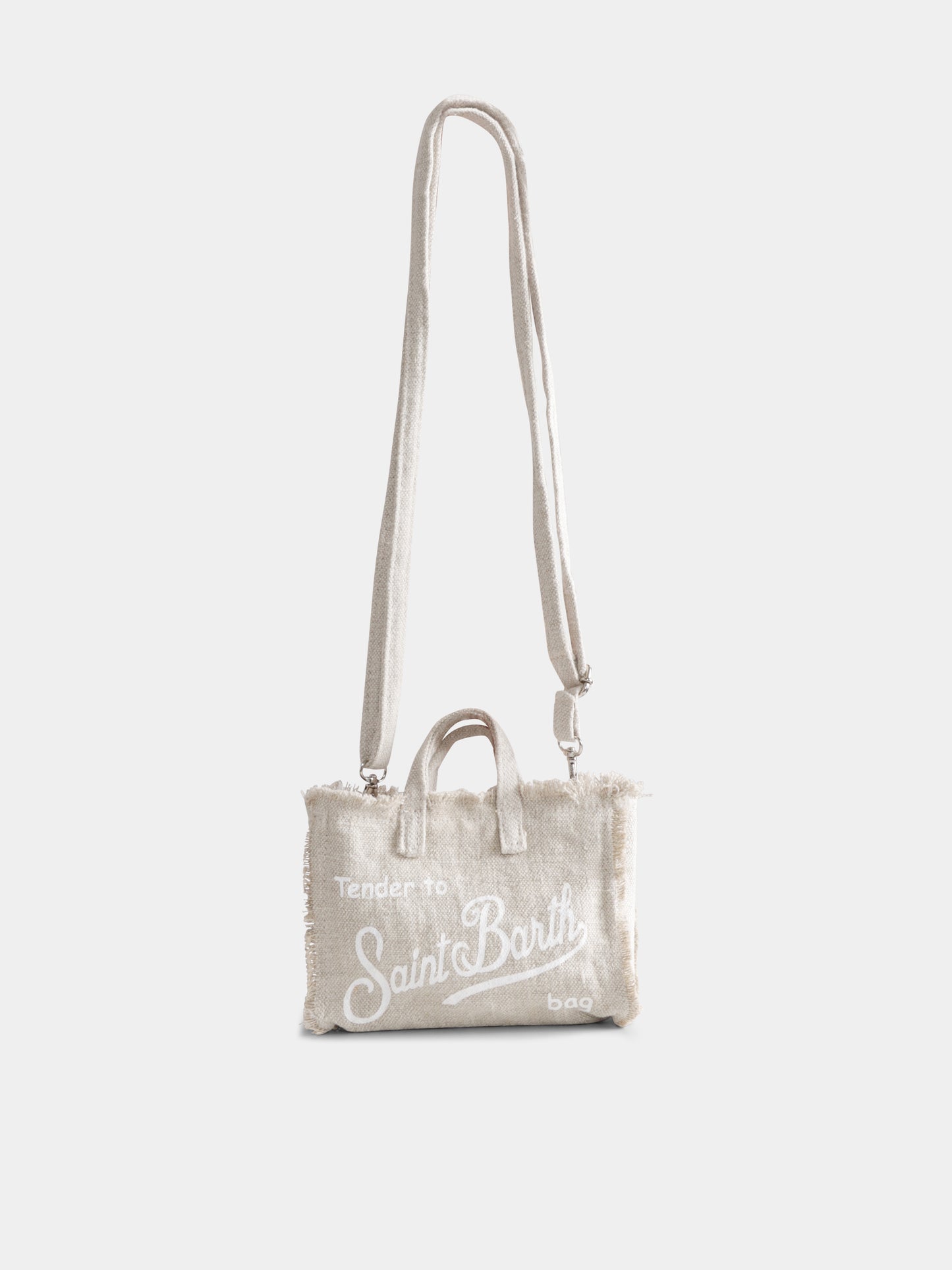 Borsa porta cellulare beige per bambina con logo