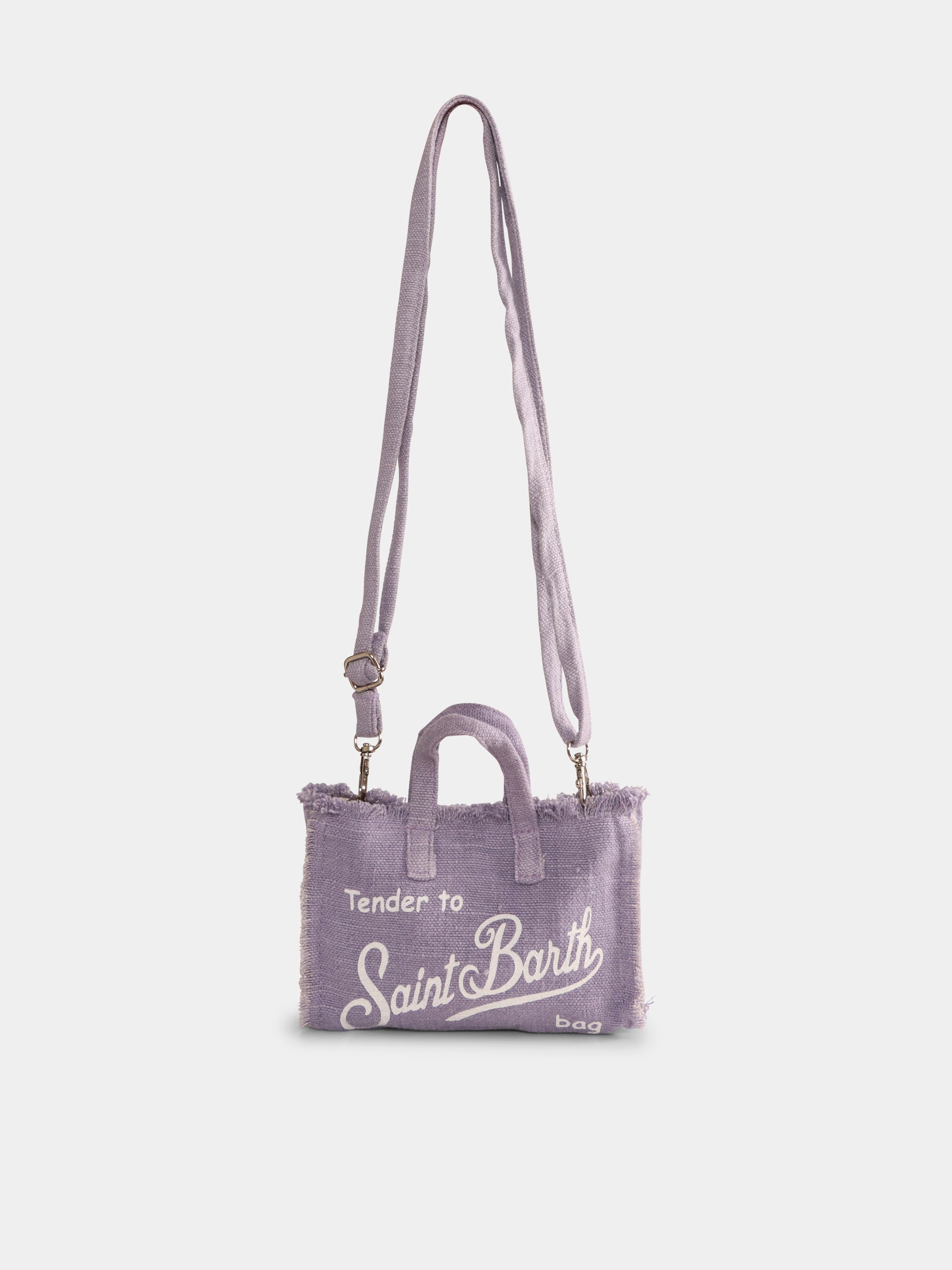 Borsa porta cellulare viola per bambina con logo,Mc2 Saint Barth,PHONE002 01539H