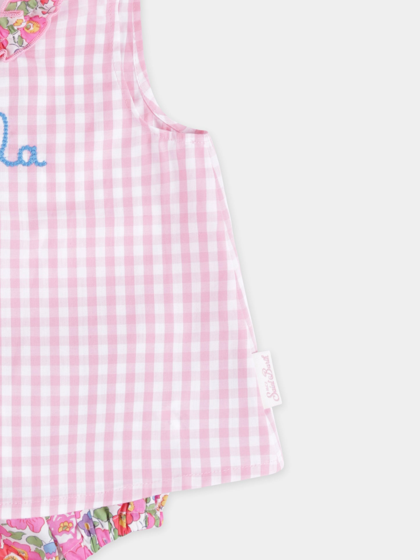 Completo rosa per neonata con scritta Monella