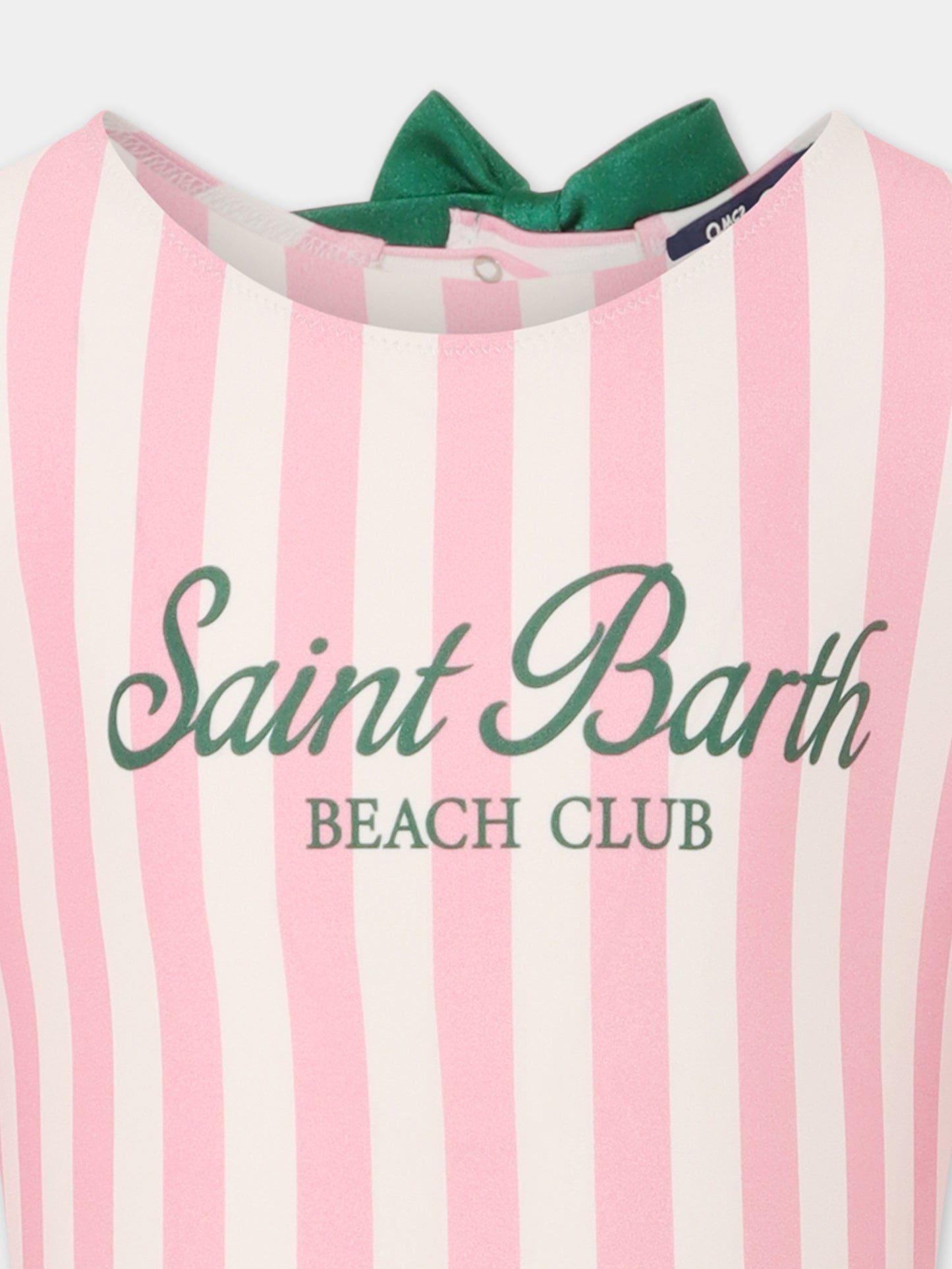 Costume intero rosa per bambina con logo,Mc2 Saint Barth,CRES0001 03758H