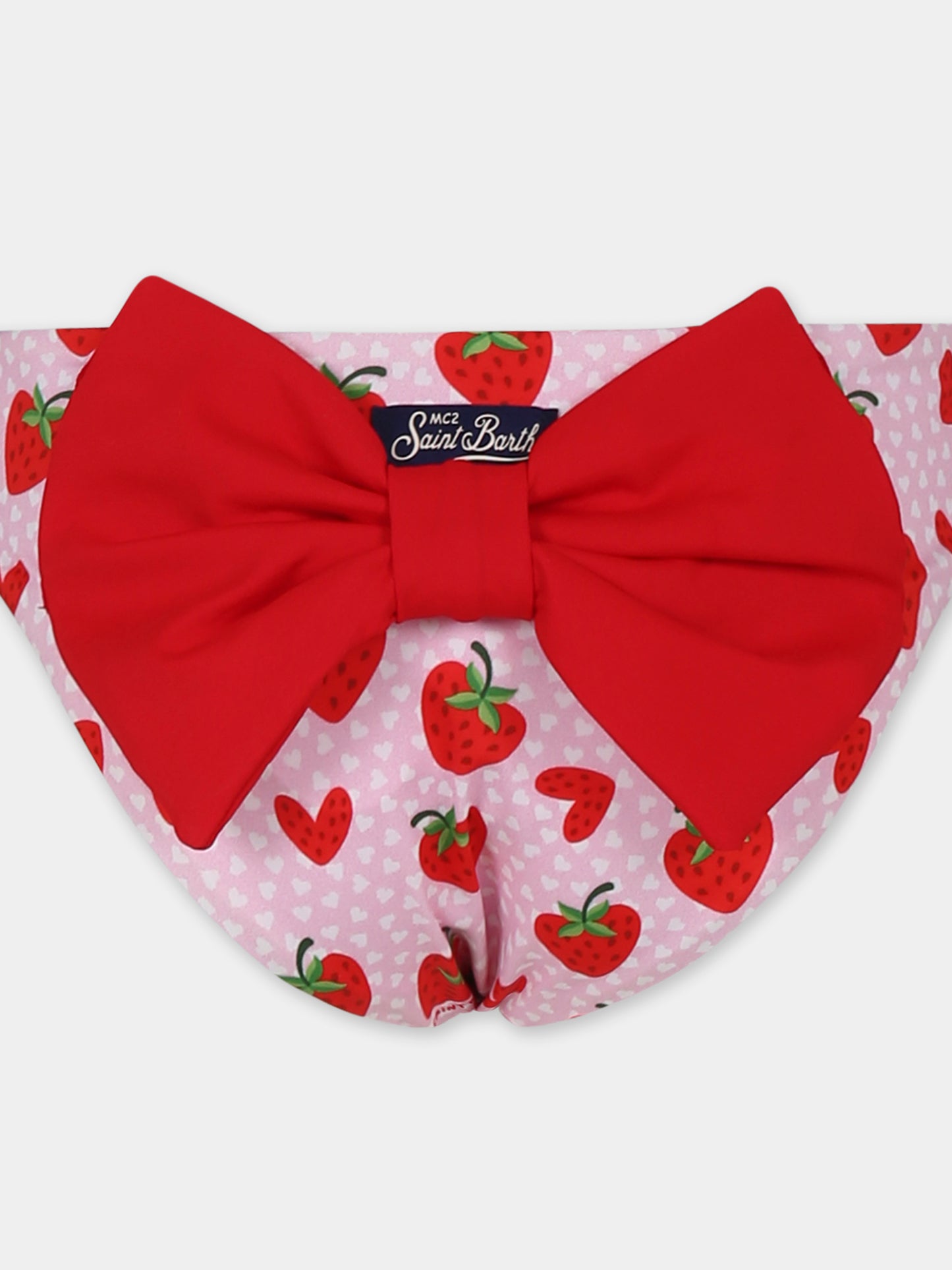Slip mare rosa per bambina con fragole