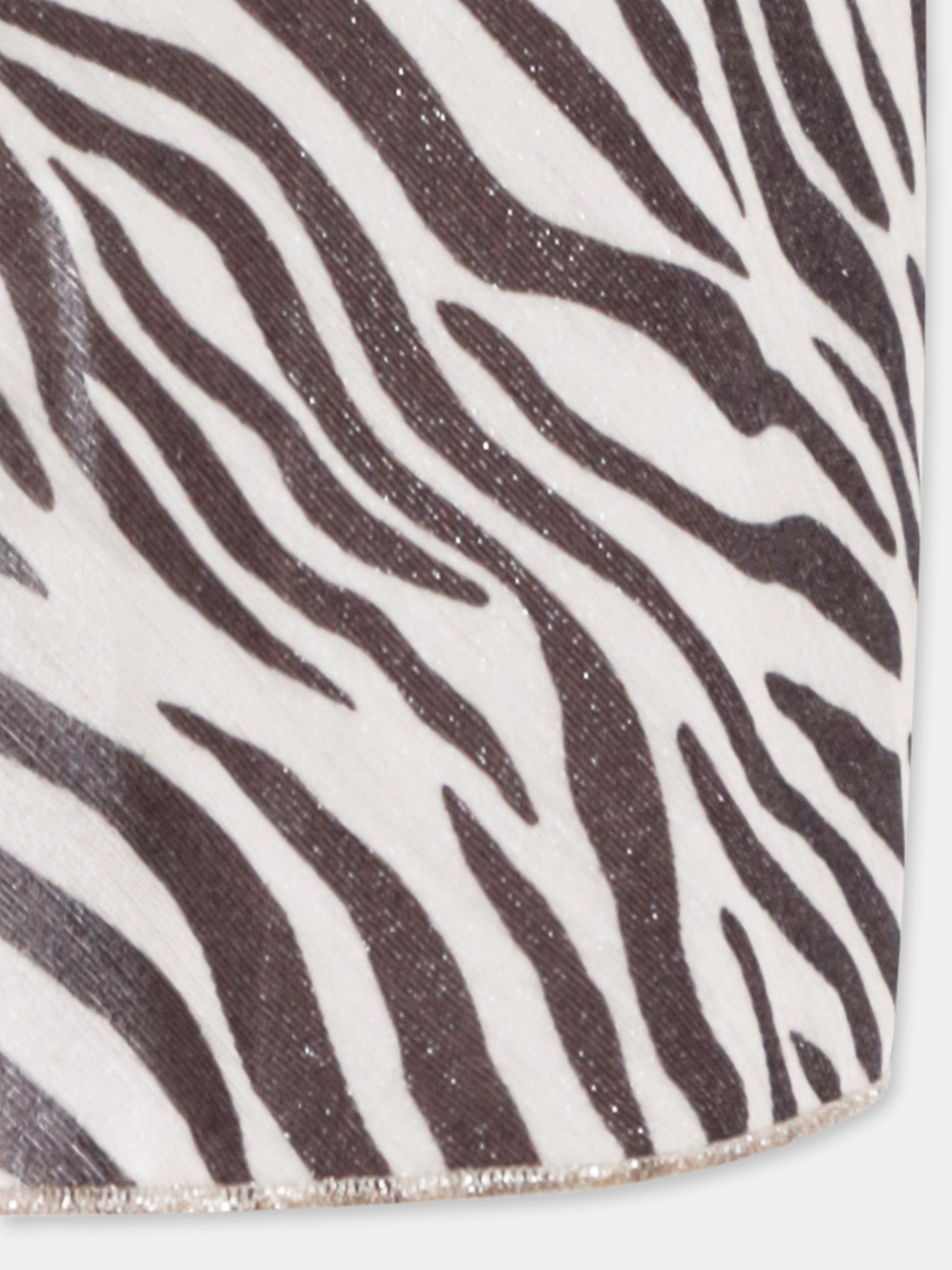 Copricostume beige per bambina con stampa zebrata,Mc2 Saint Barth,SER0003 01444H