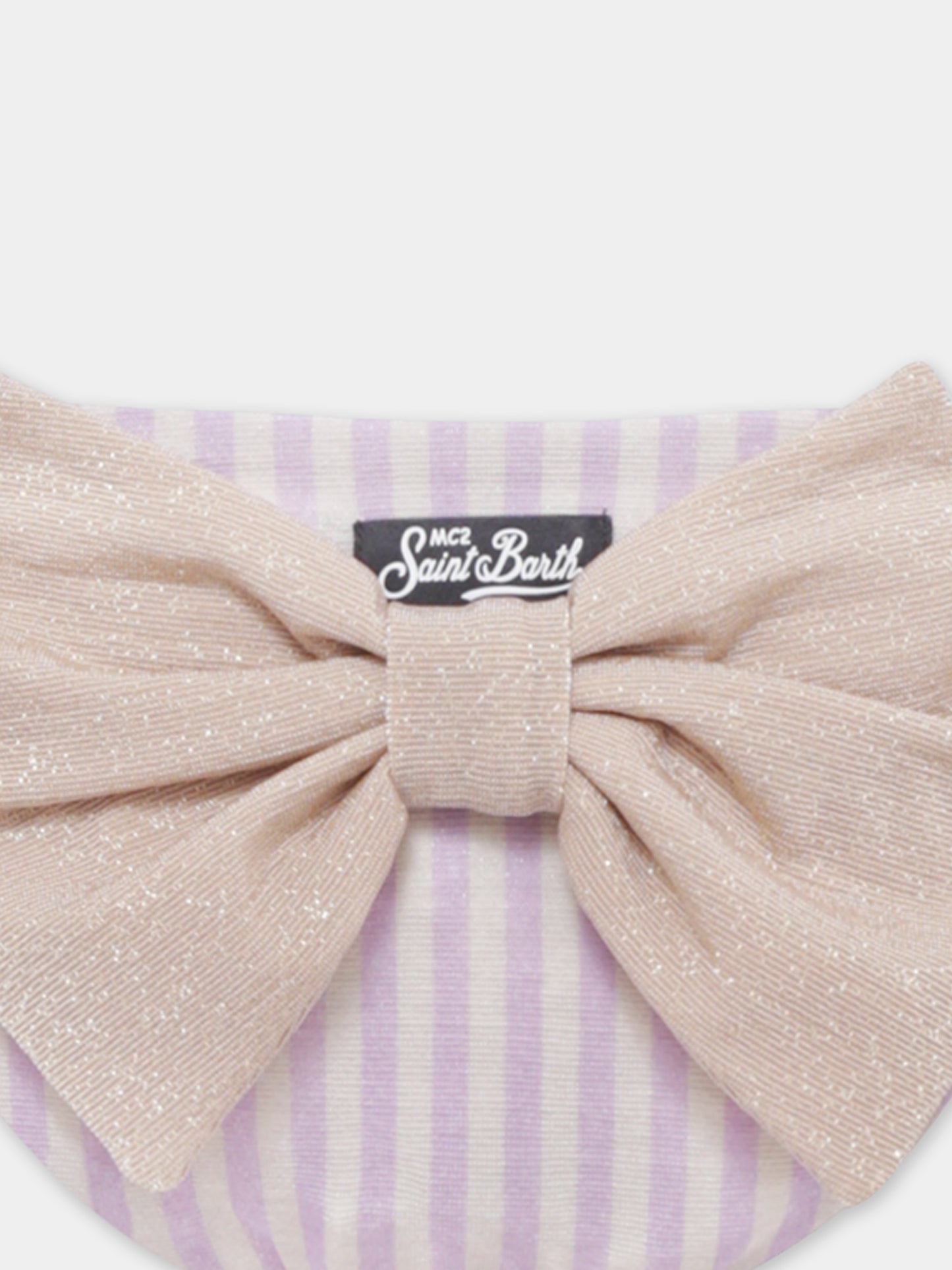 Slip mare lilla per bambina con fiocco