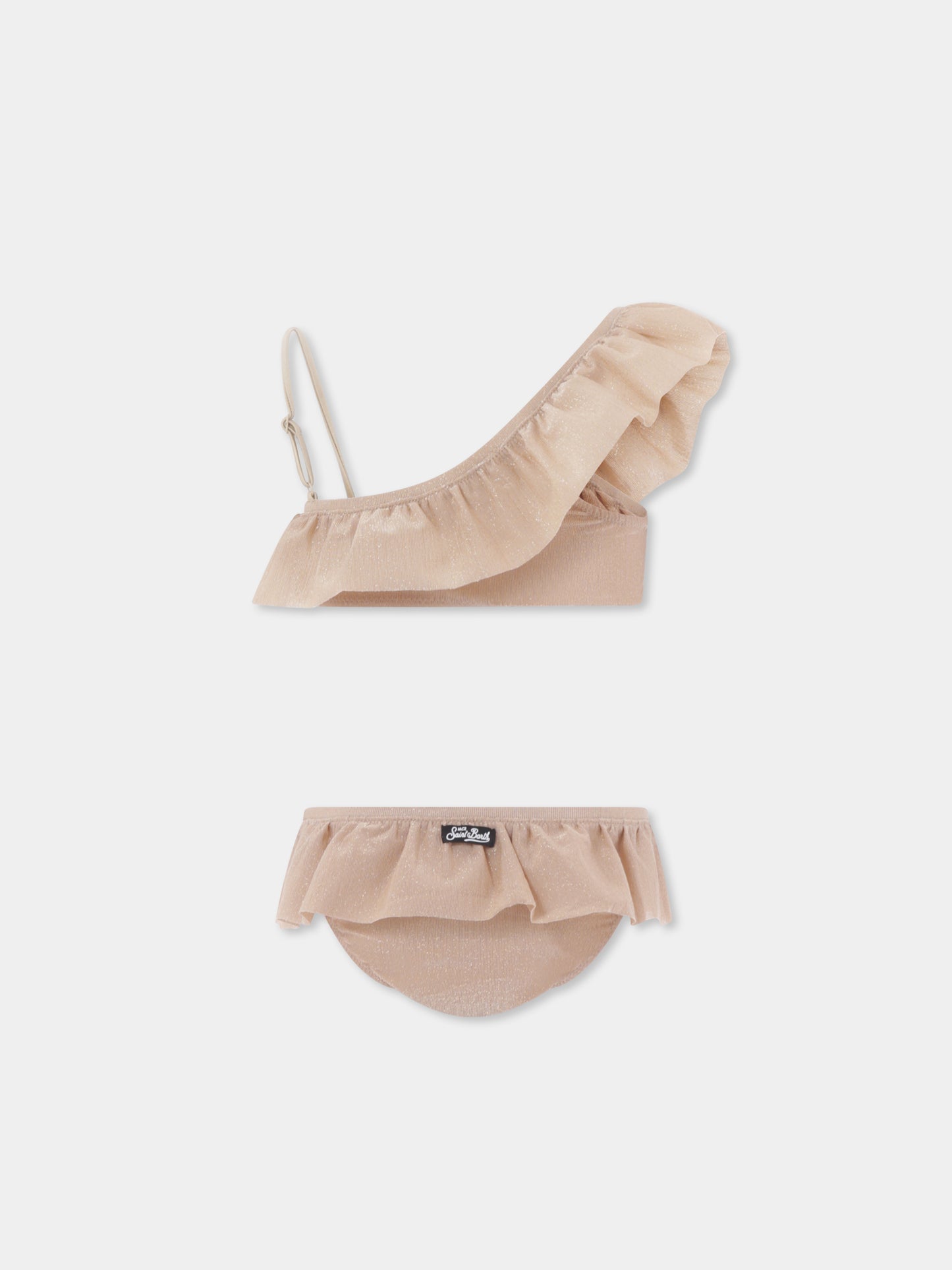 Bikini oro per bambina con logo