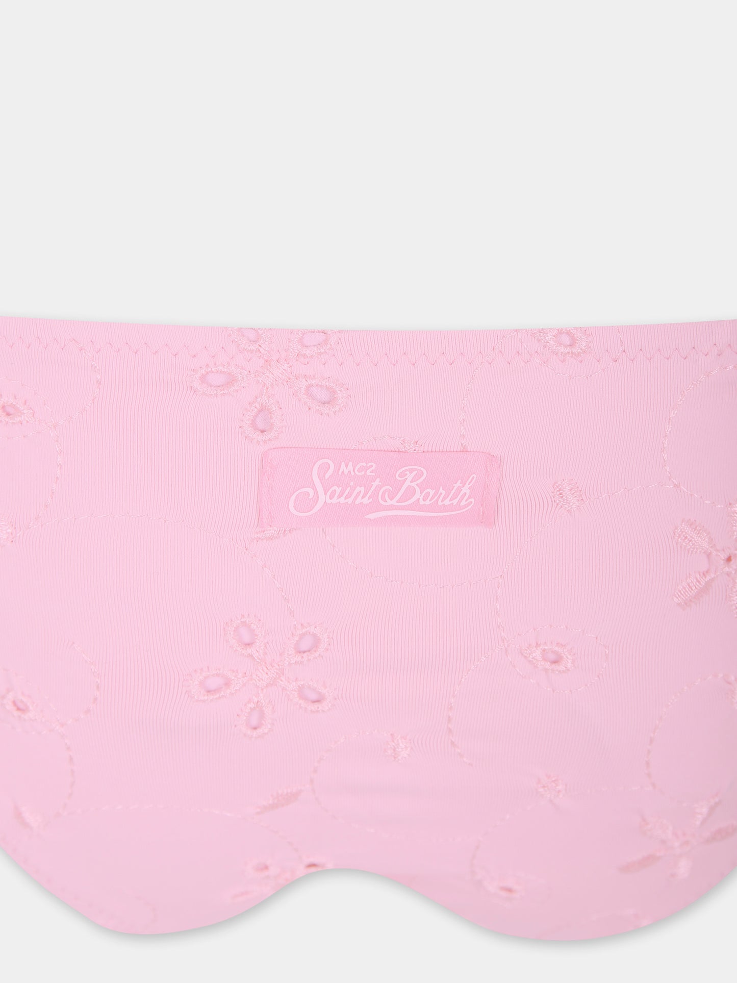 Bikini rosa per bambina con fiori