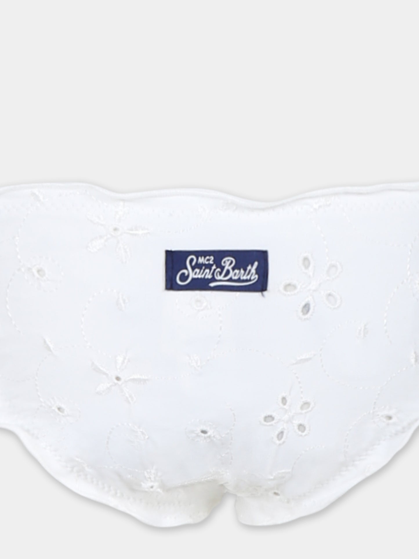 Bikini bianco per bambina con fiori