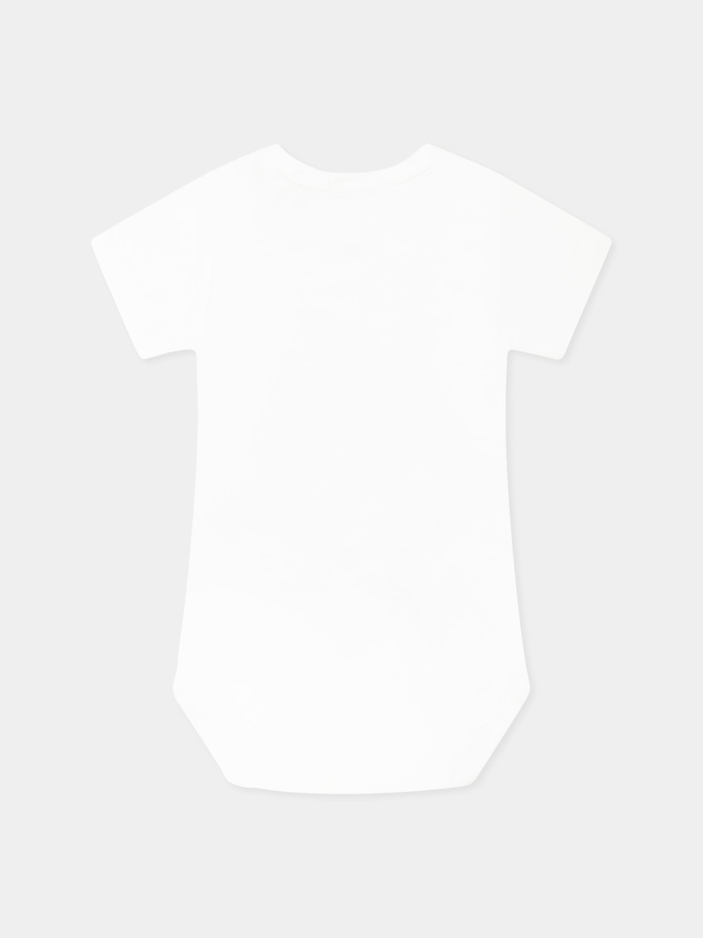 Body bianco per neonato con orsetto