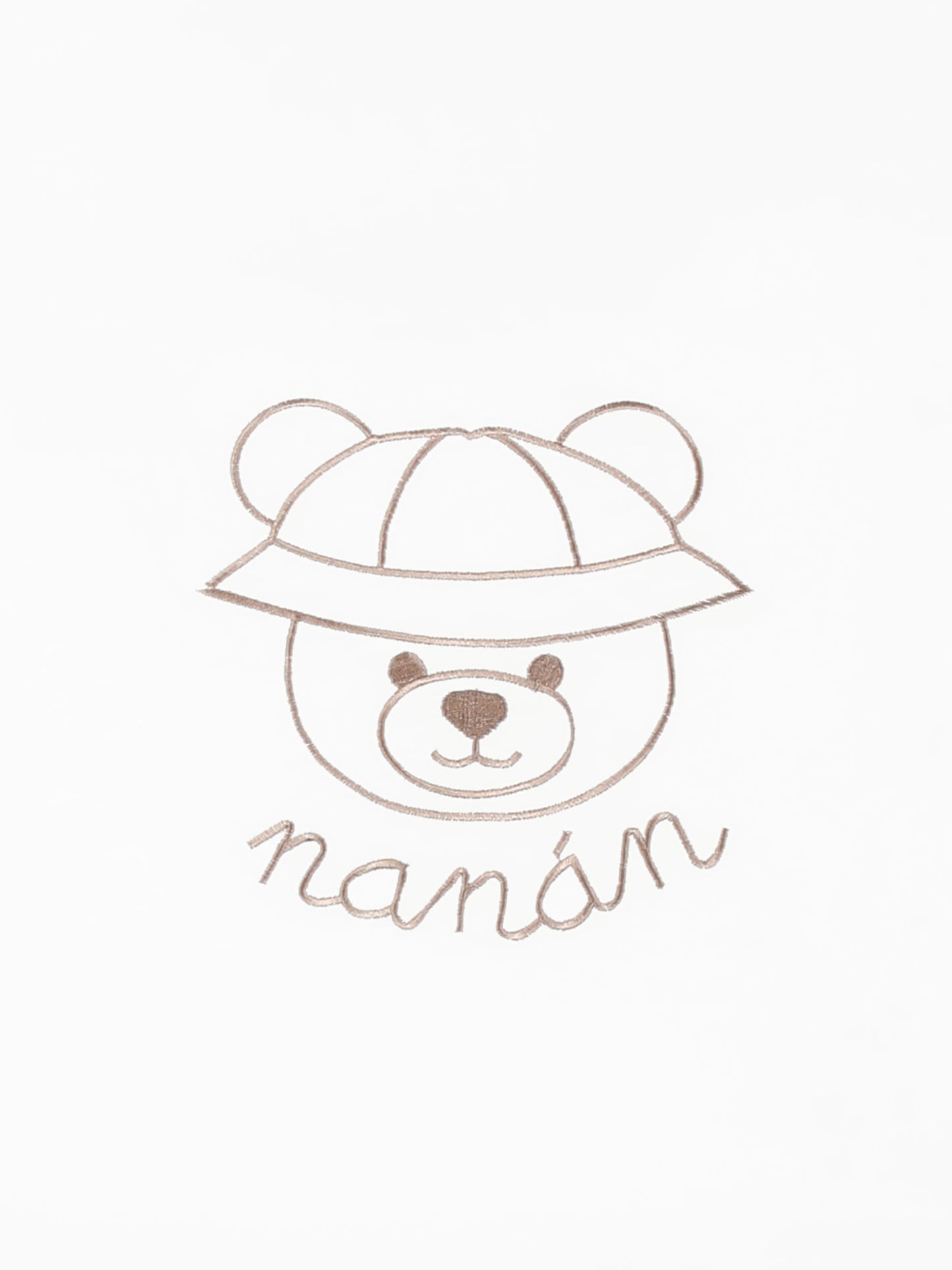 Coperta bianca per neonato con orsetto