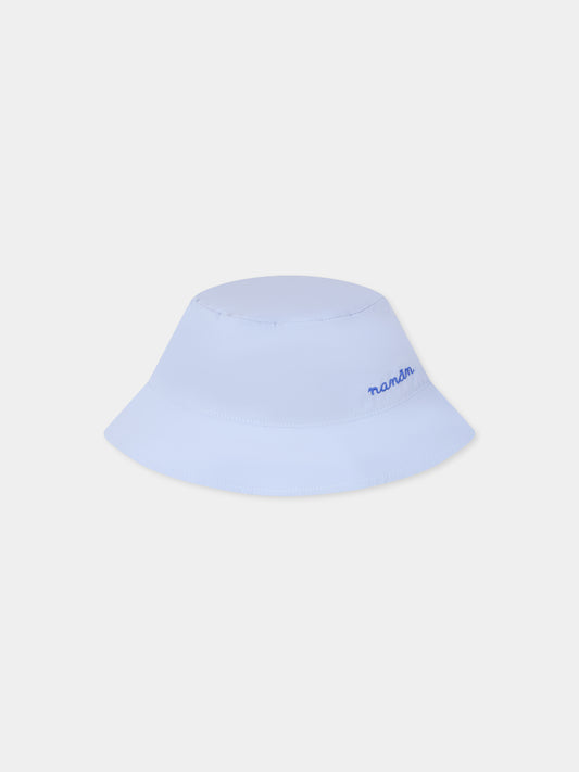Cloche celeste per neonato con logo