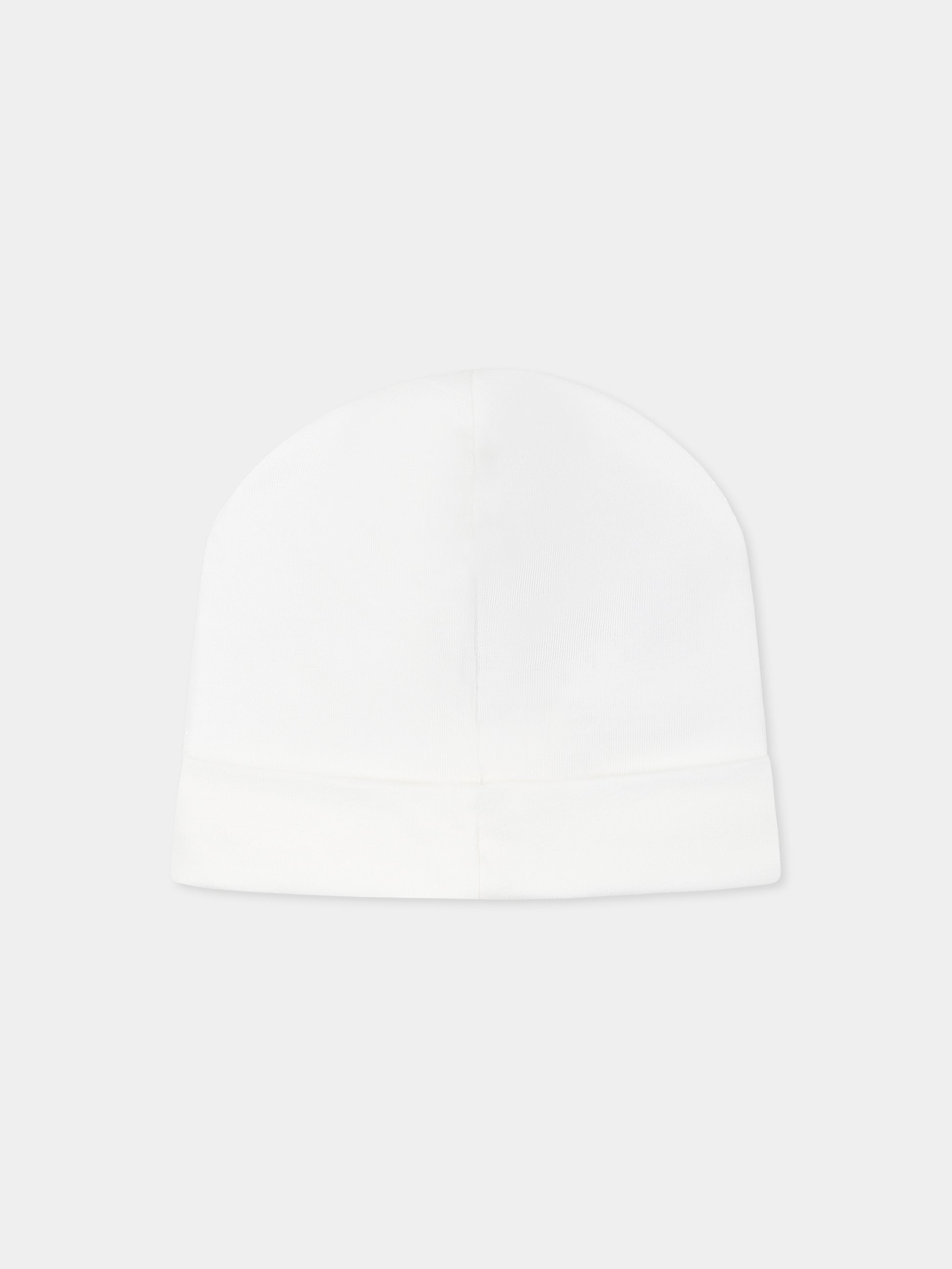Cappello bianco per neonata con api e logo,Nanán,E25406B