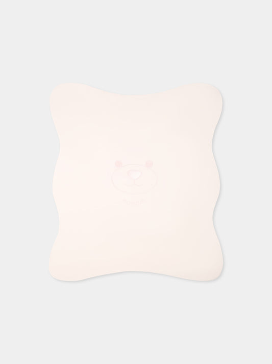 Coperta rosa per neonata con orsetto