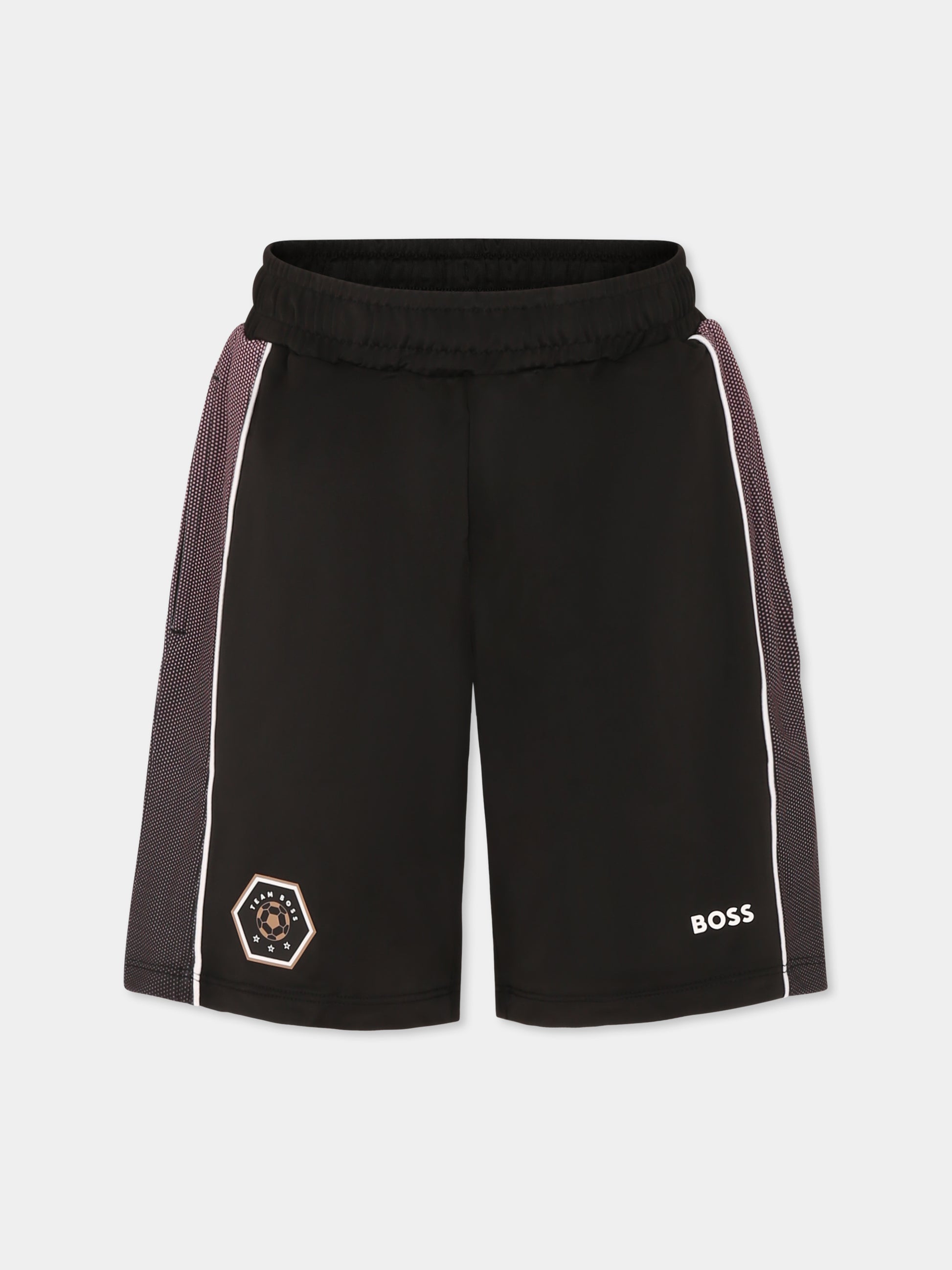 Shorst neri per bambino con logo,Boss,J52692 09B