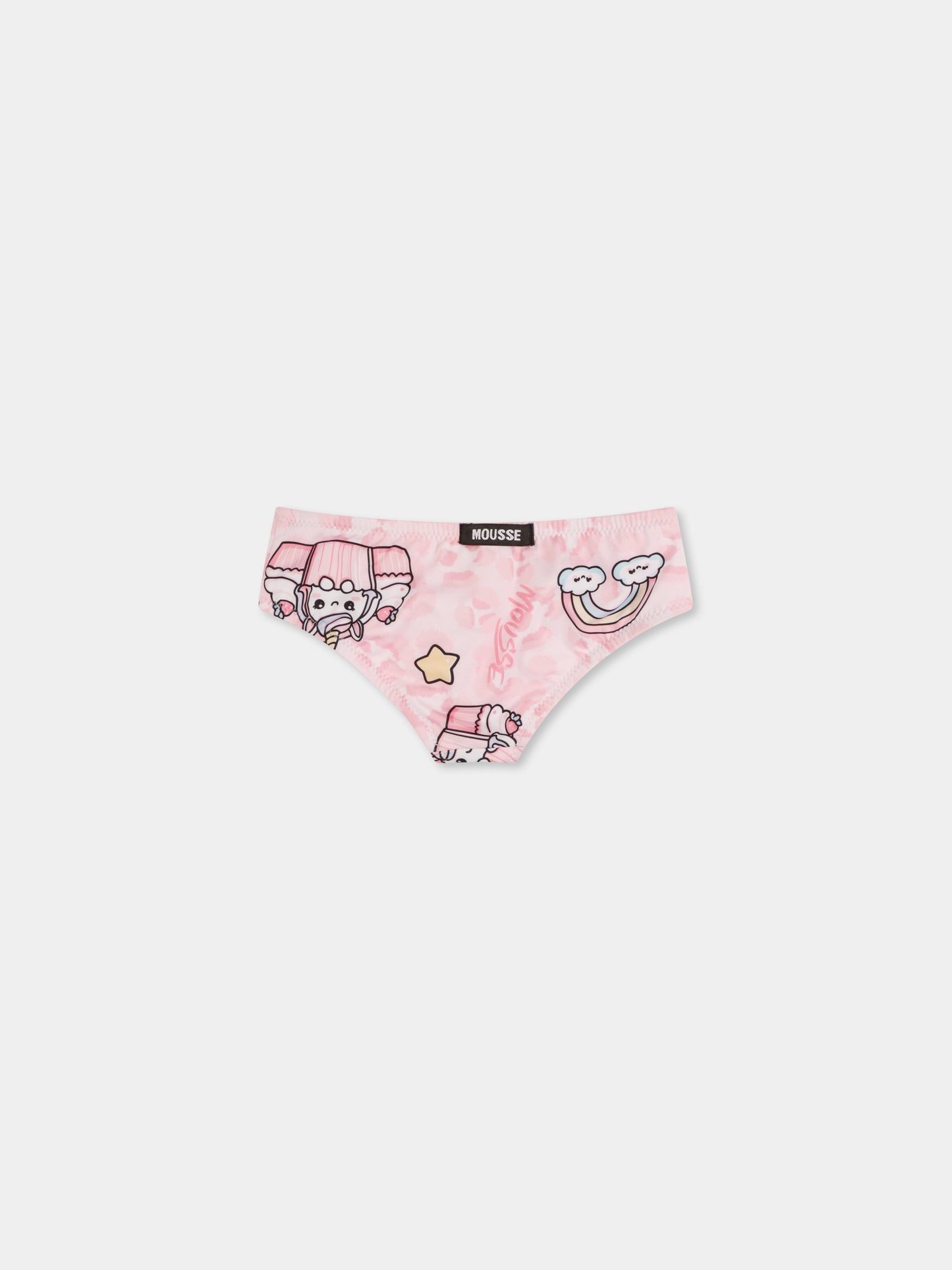 Slip mare rosa per neonata con unicorno all over