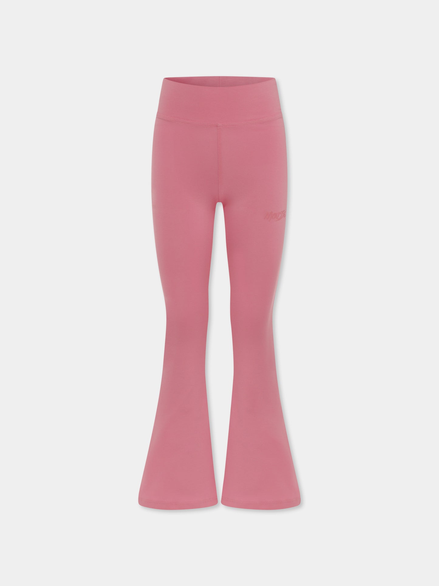 Leggings rosa per bambina con logo