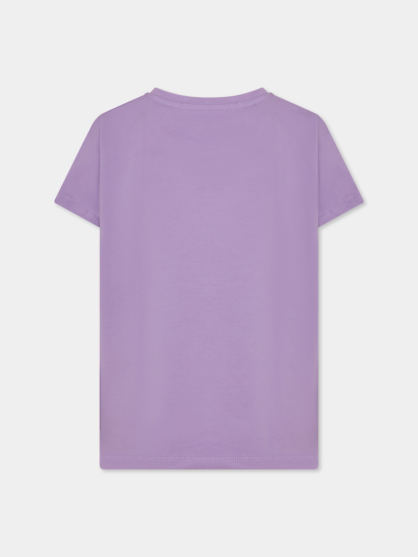 T-shirt viola per bambina con bambola,Mousse Kids,SKTS374L