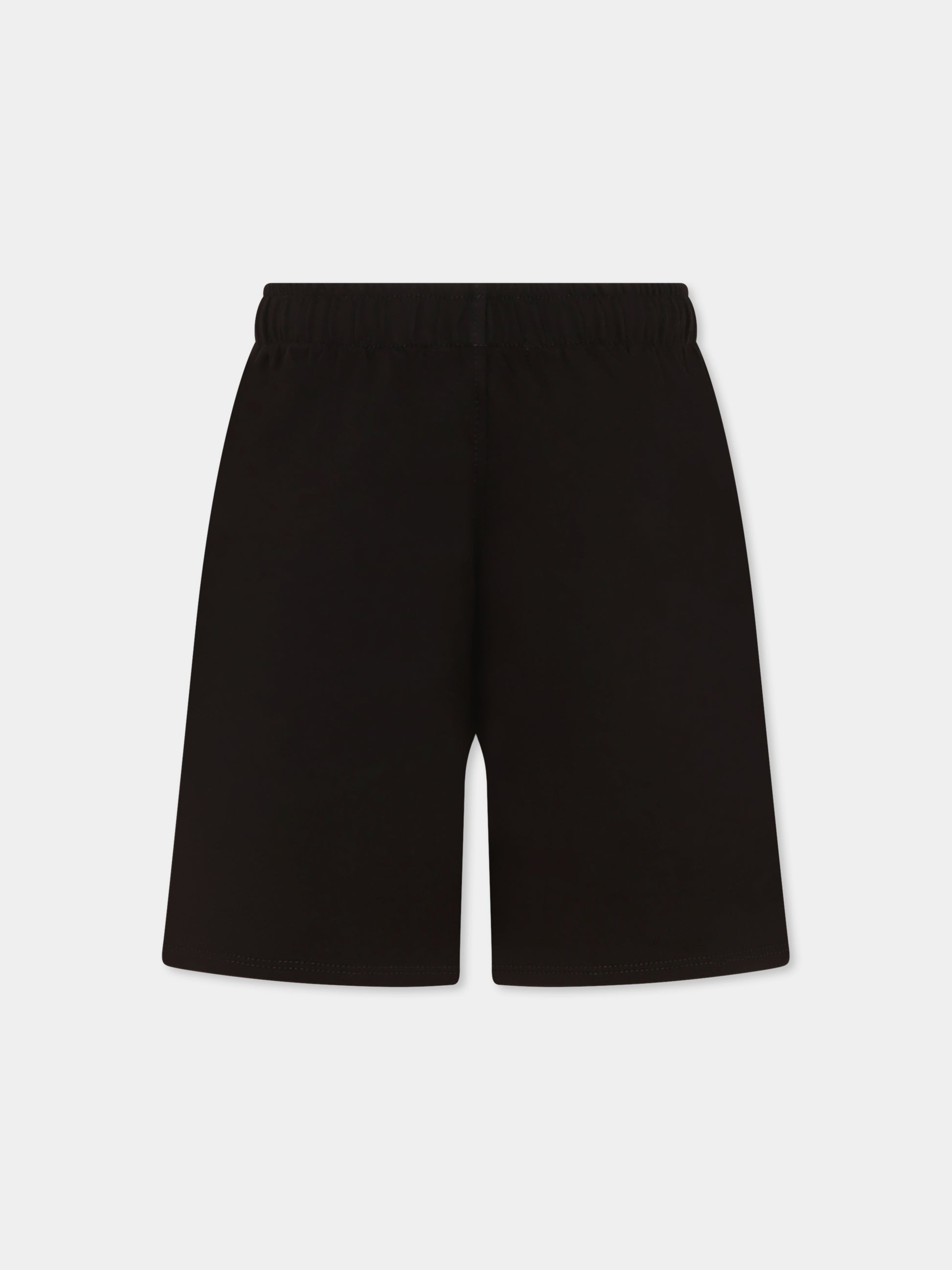 Shorts neri per bambino con squalo,Mousse Kids,SKBF382B