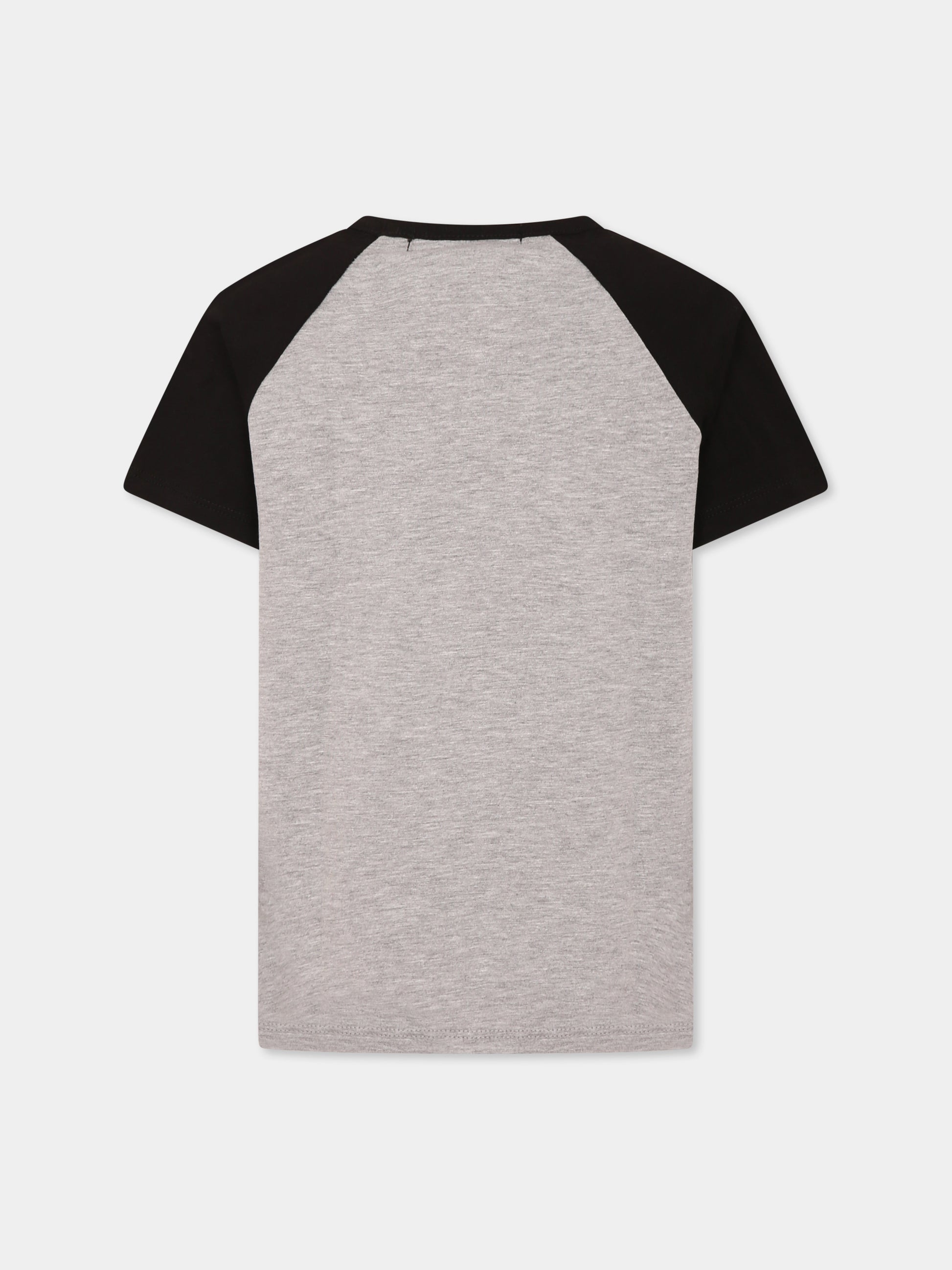 T-shirt grigia per bambino con squalo,Mousse Kids,SKSBMB382