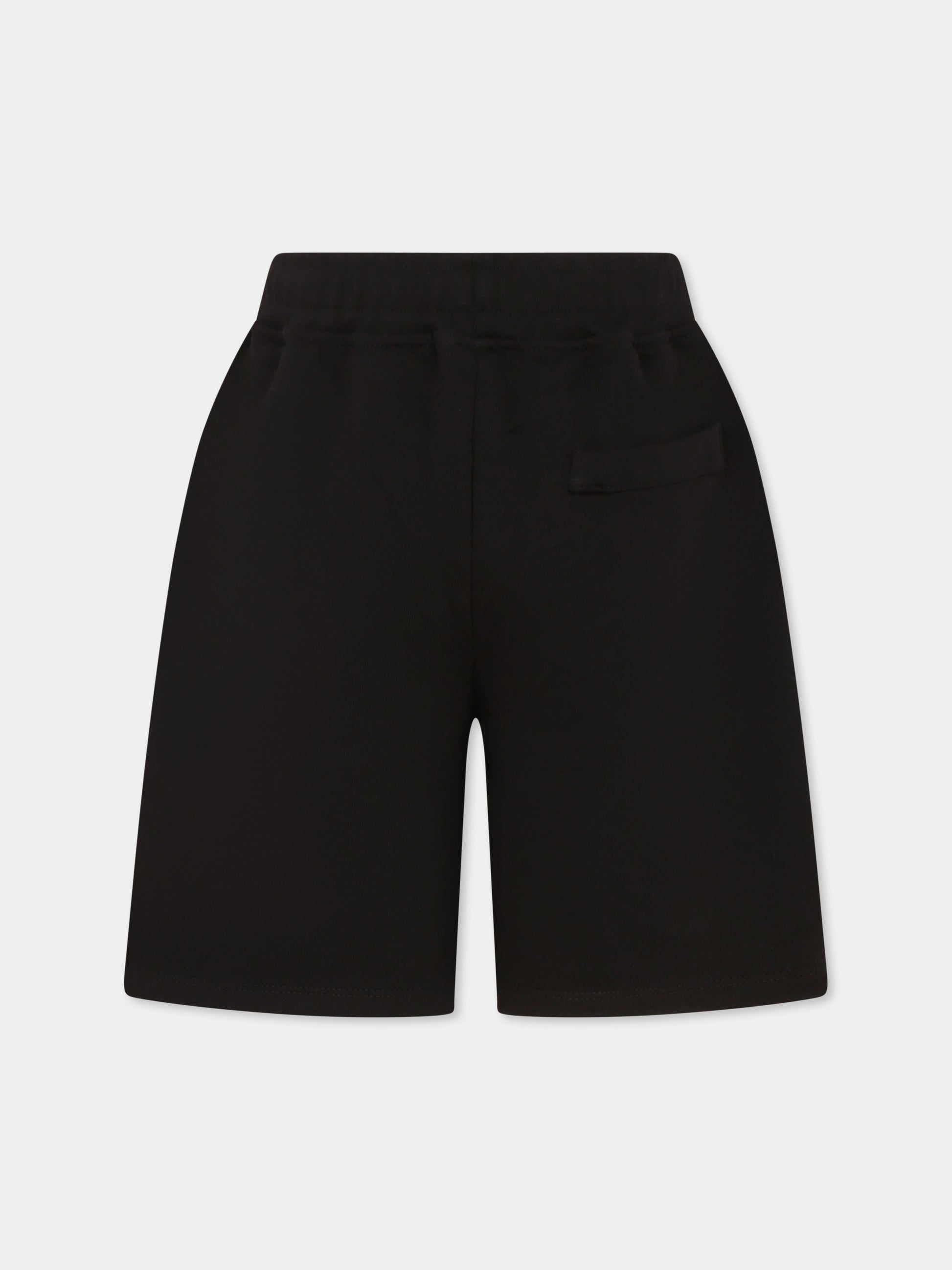 Shorts neri per bambino con squalo,Mousse Kids,SKBSF382B