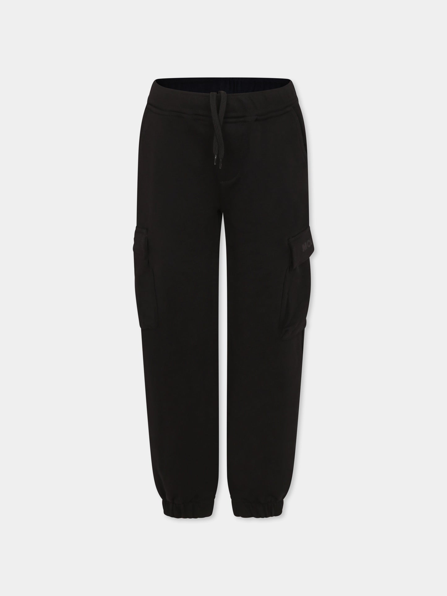 Pantaloni neri per bambino con logo,Mousse Kids,SKPCBL