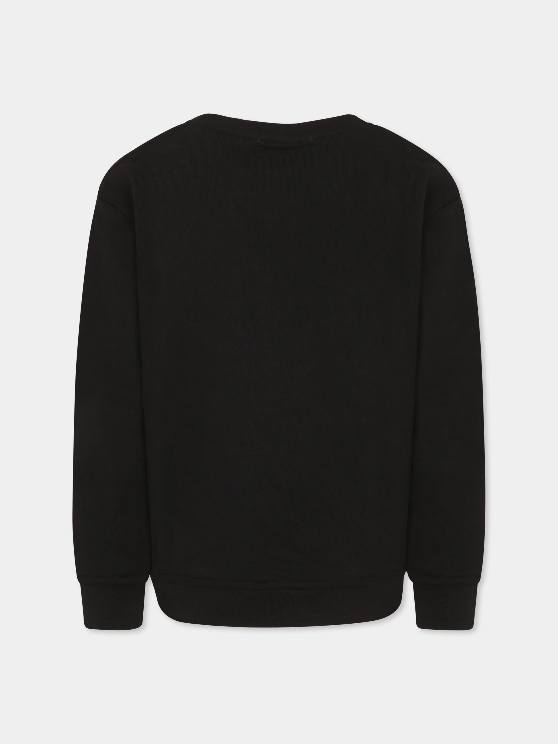 Felpa nera per bambina con logo,Mousse Kids,SKFGGB