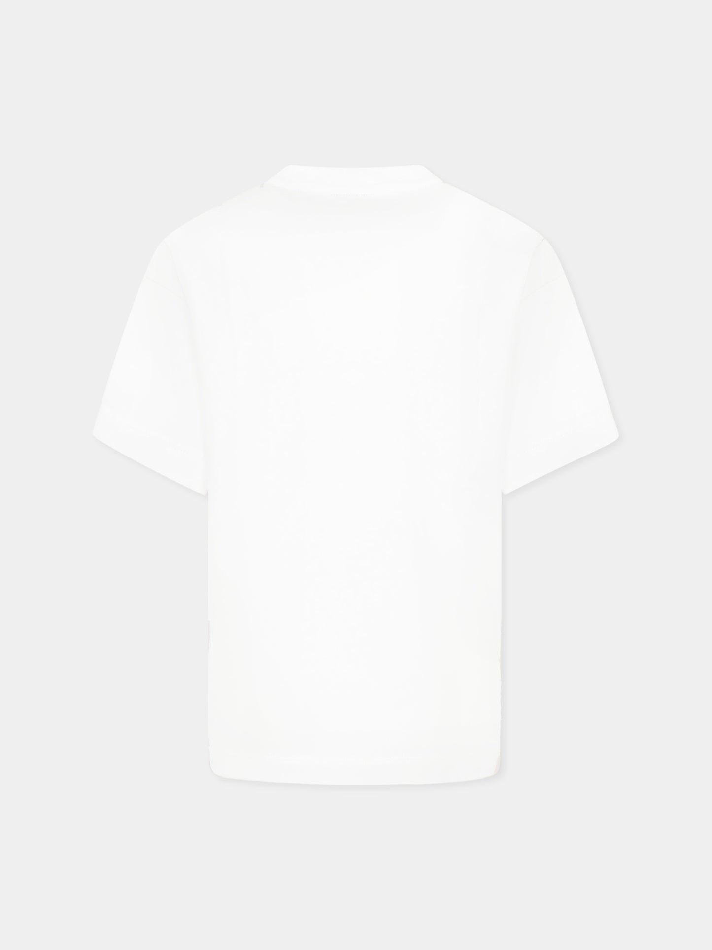 T-shirt bianca per bambino con stemma Fendi