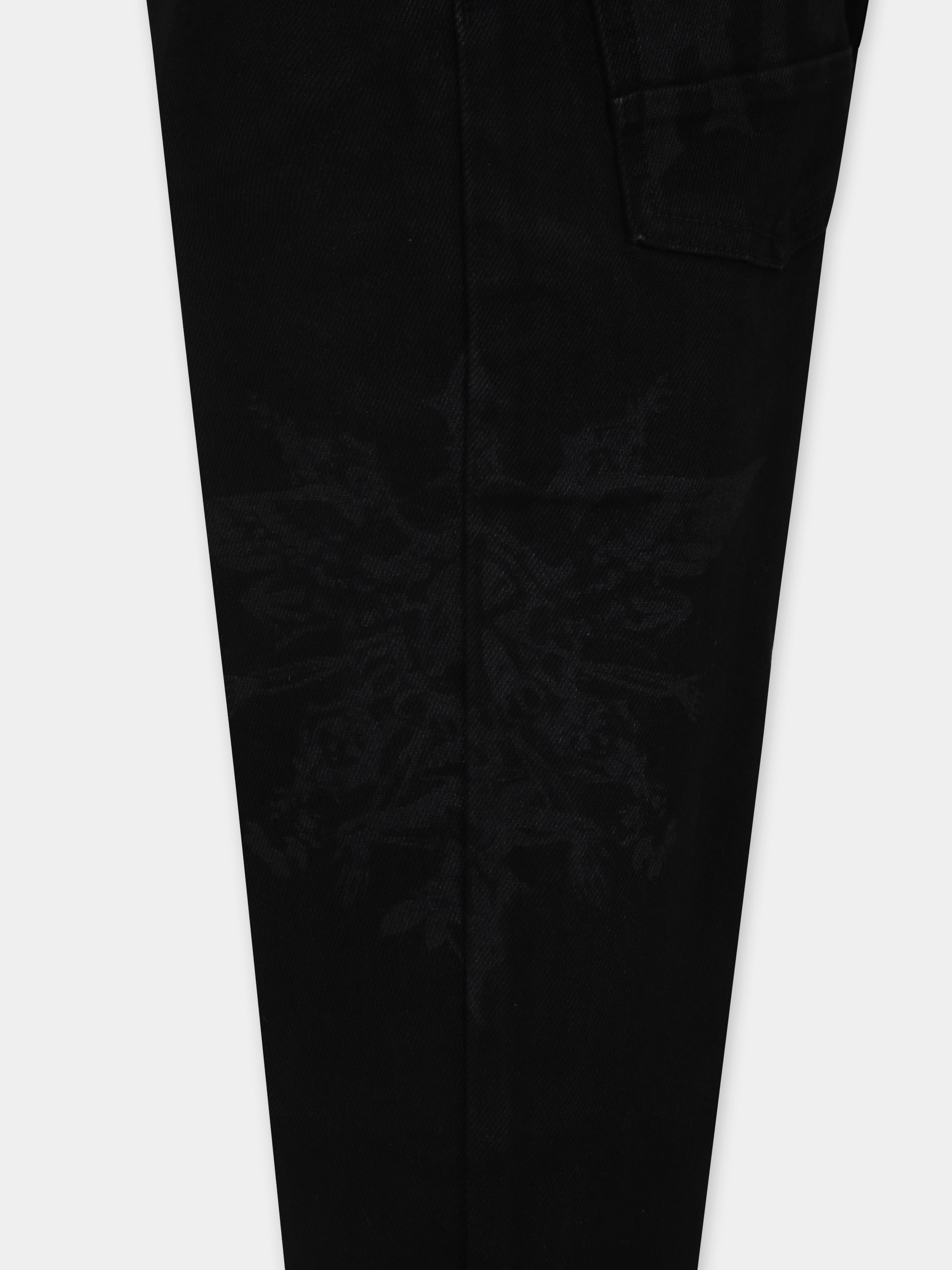 Jeans neri per bambino con logo,Richmond,RBA24168JE DENIM BLACK