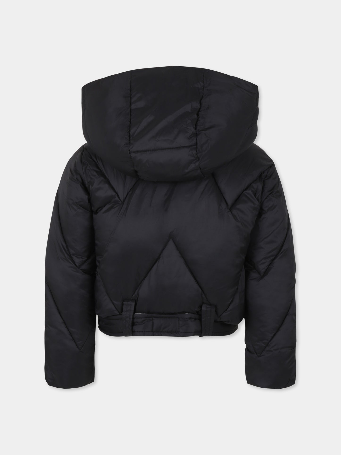 Piumino crop nero per bambina,Richmond,RGA24001PI BLACK