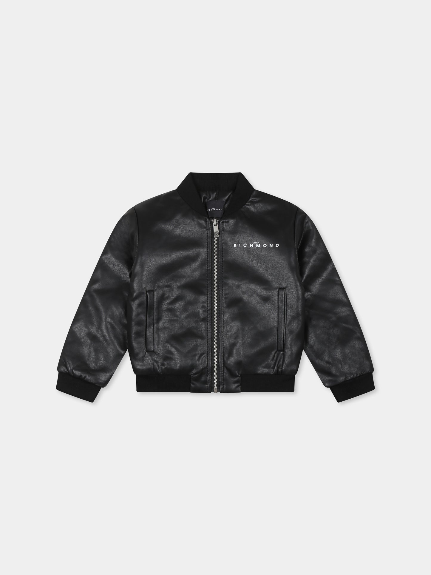 Bomber nero per  neonato con logo