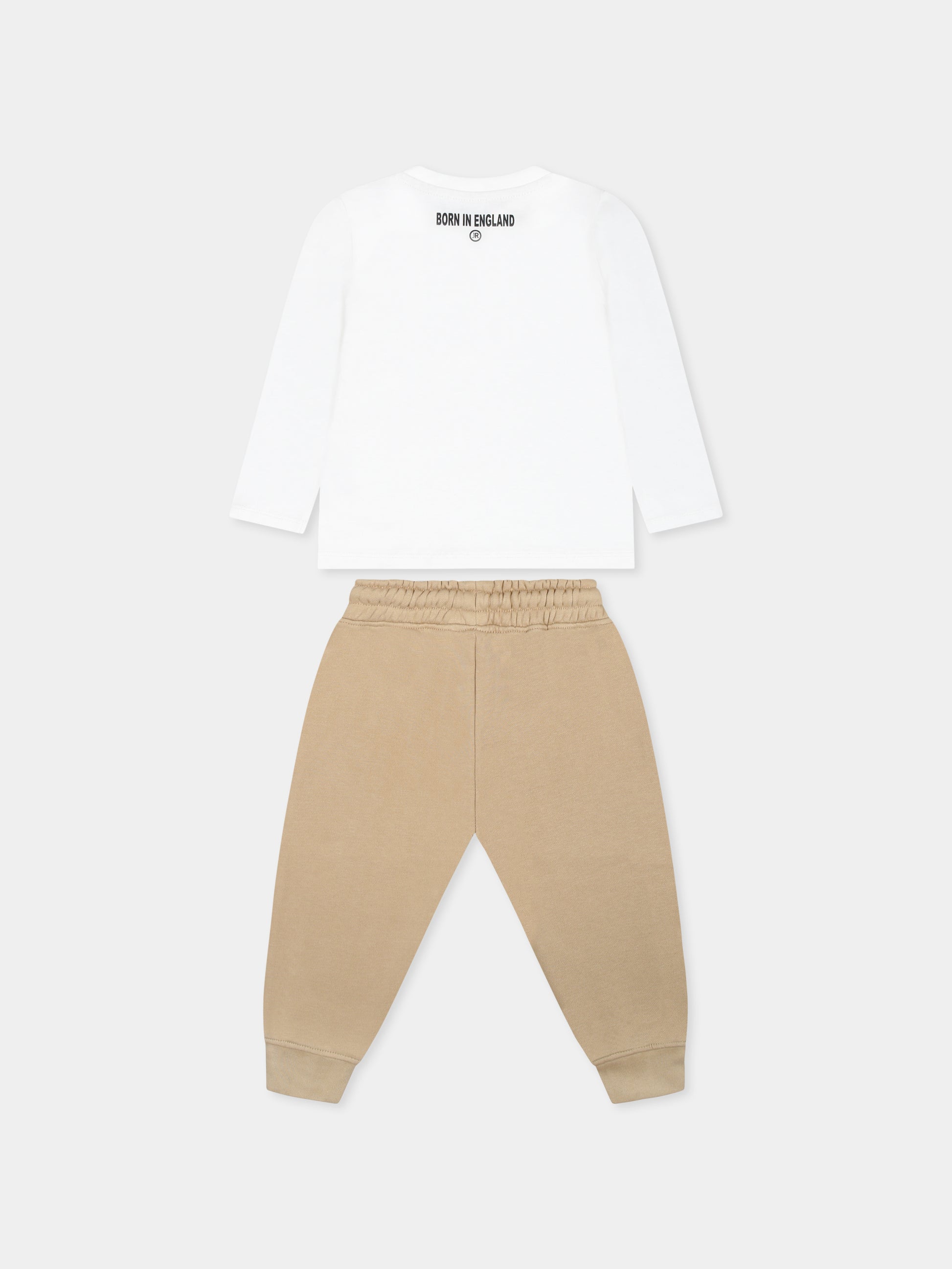 Completo bianco per neonato con logo,Richmond,RIA24075CJ