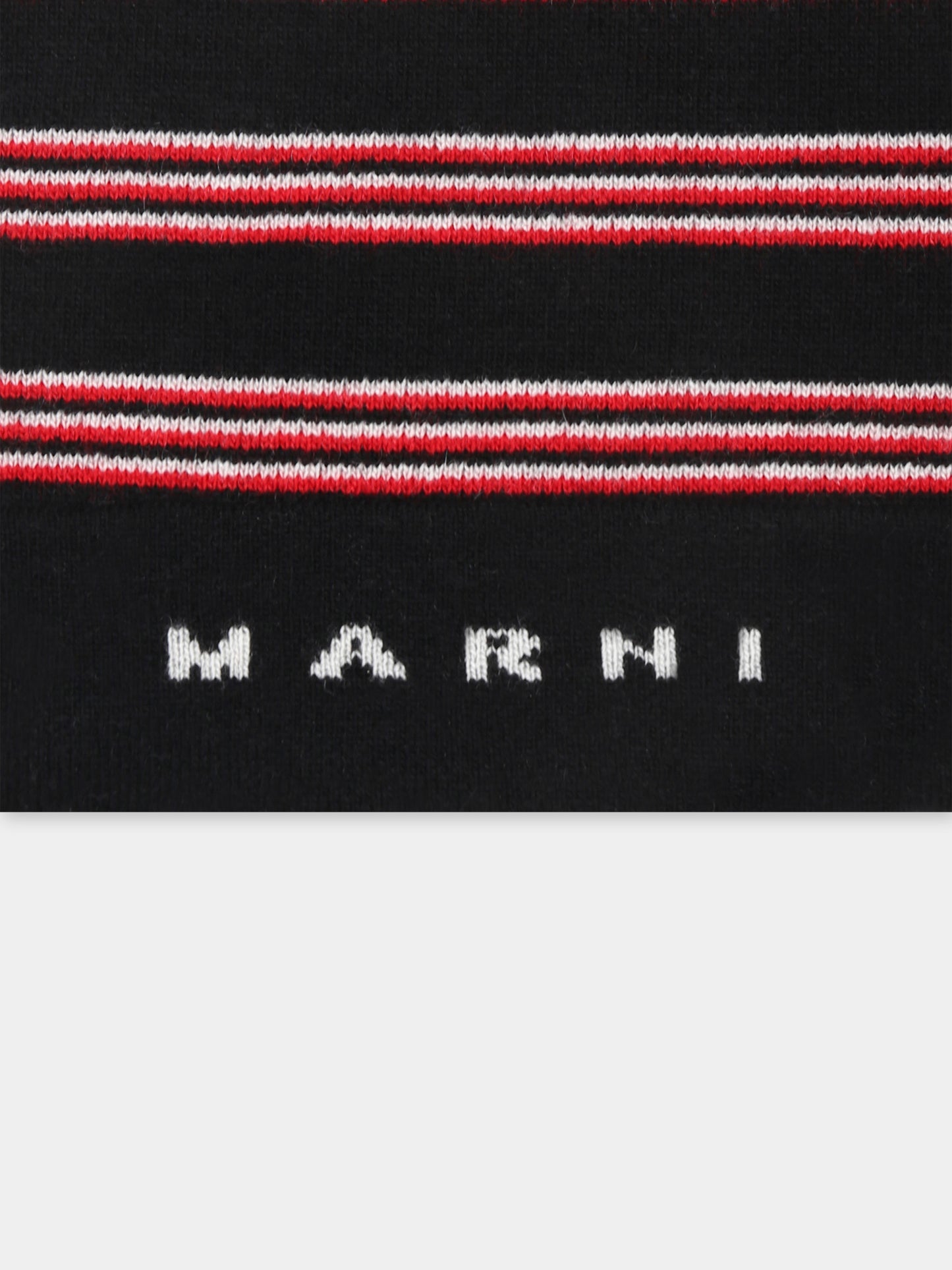 Berretto nero per bambini con logo,Marni Kids,M01238 M00SZ MF32U 0M900