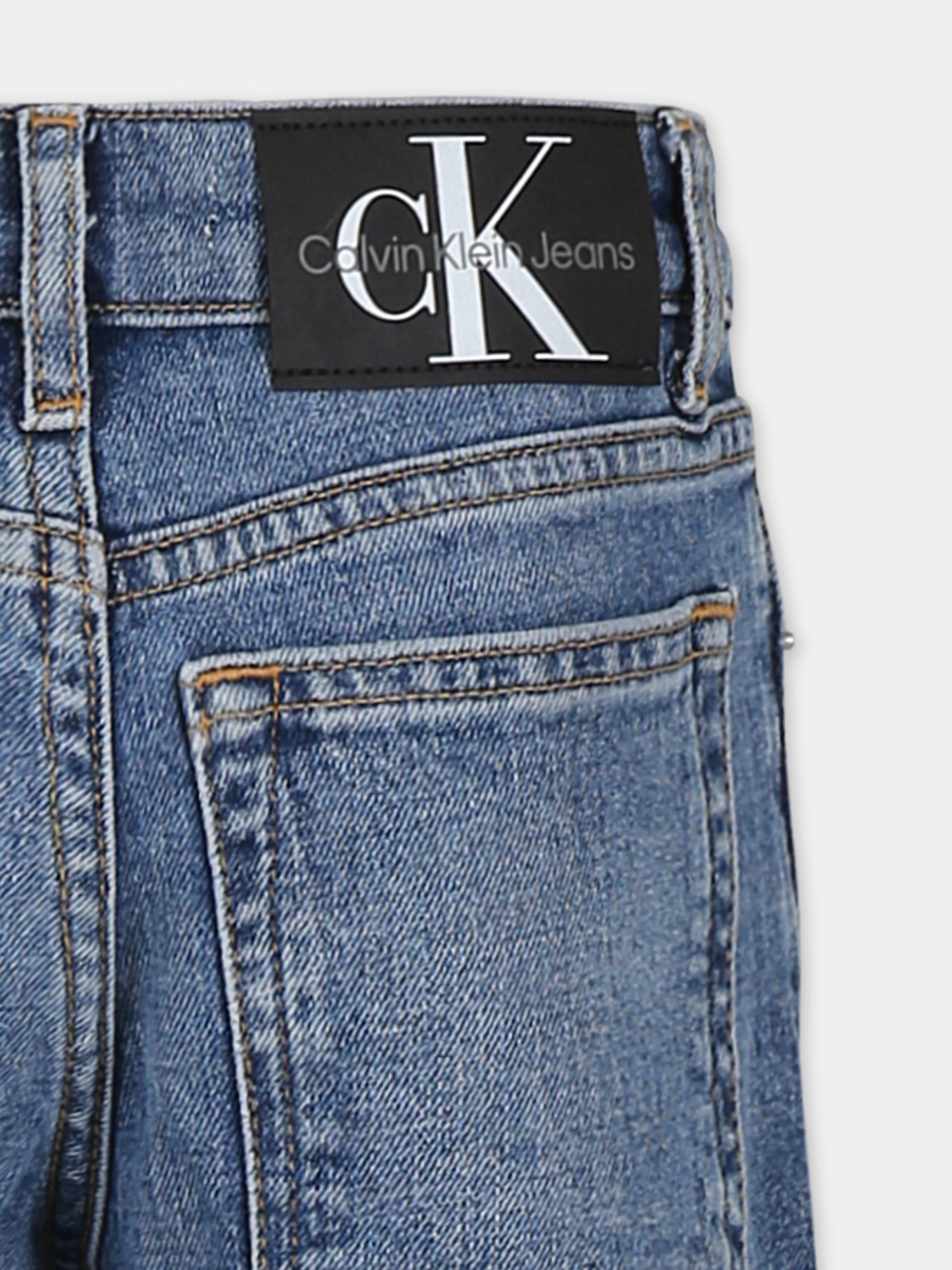 Jeans blu per bambina,Calvin Klein Kids,IG0IG02512 1A4
