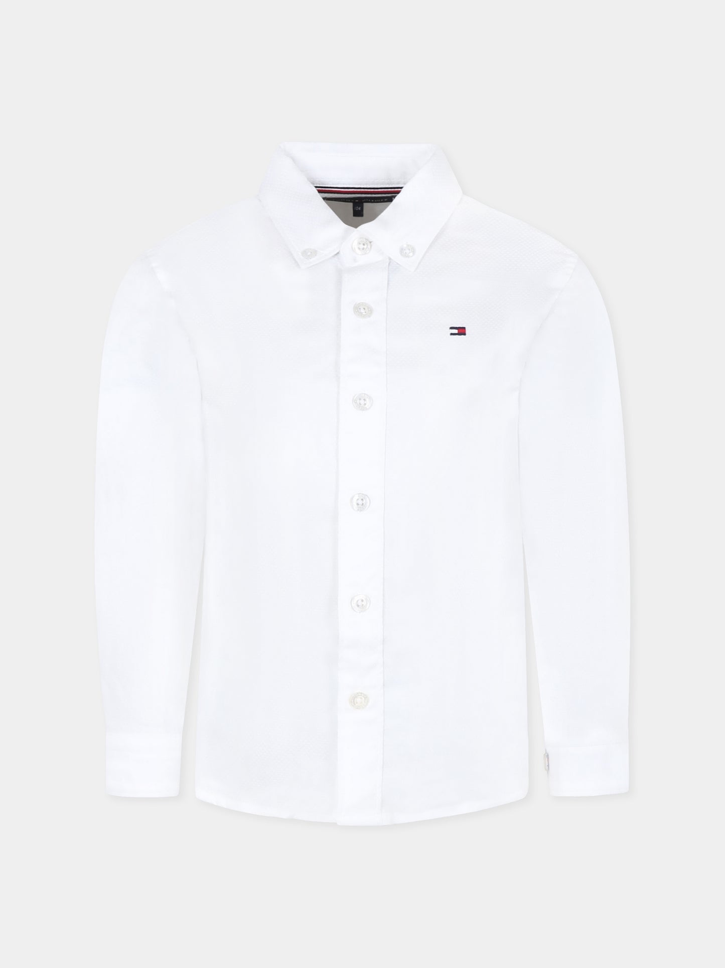 Camicia bianca per bambino con bandierina