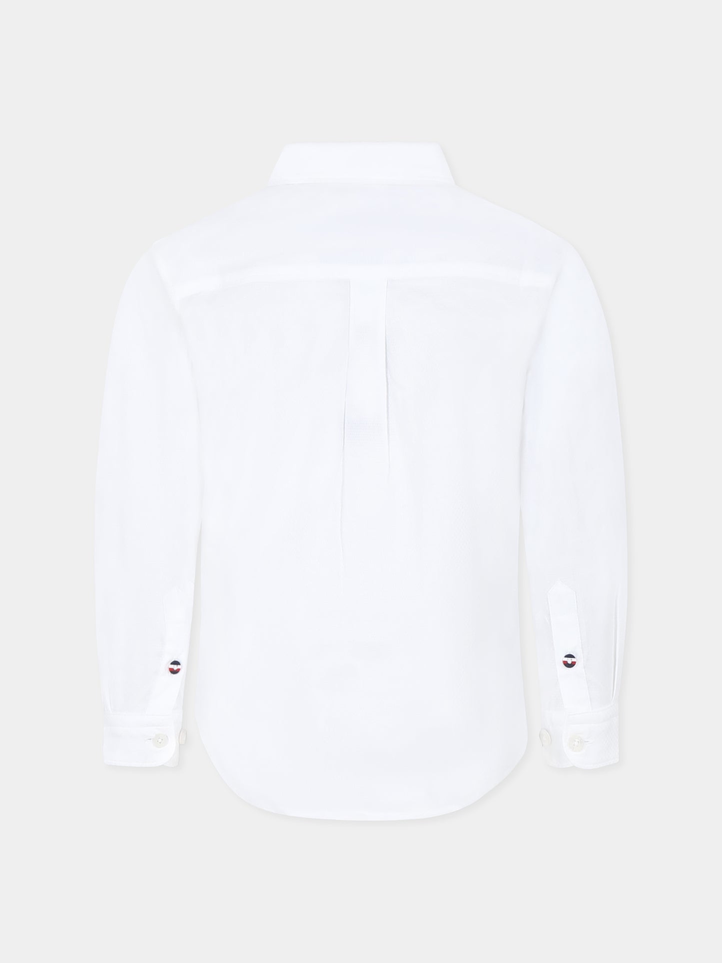 Camicia bianca per bambino con bandierina