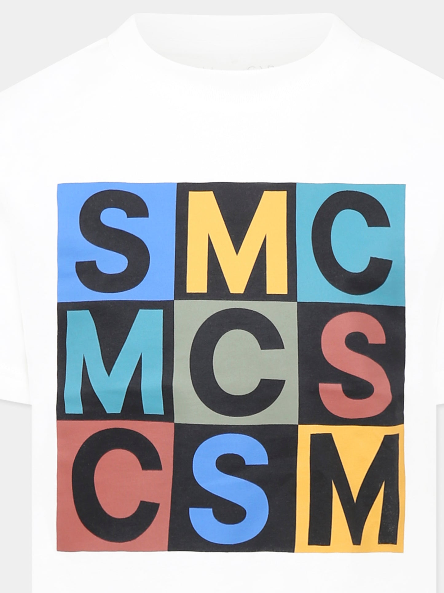 T-shirt avorio per bambino con logo