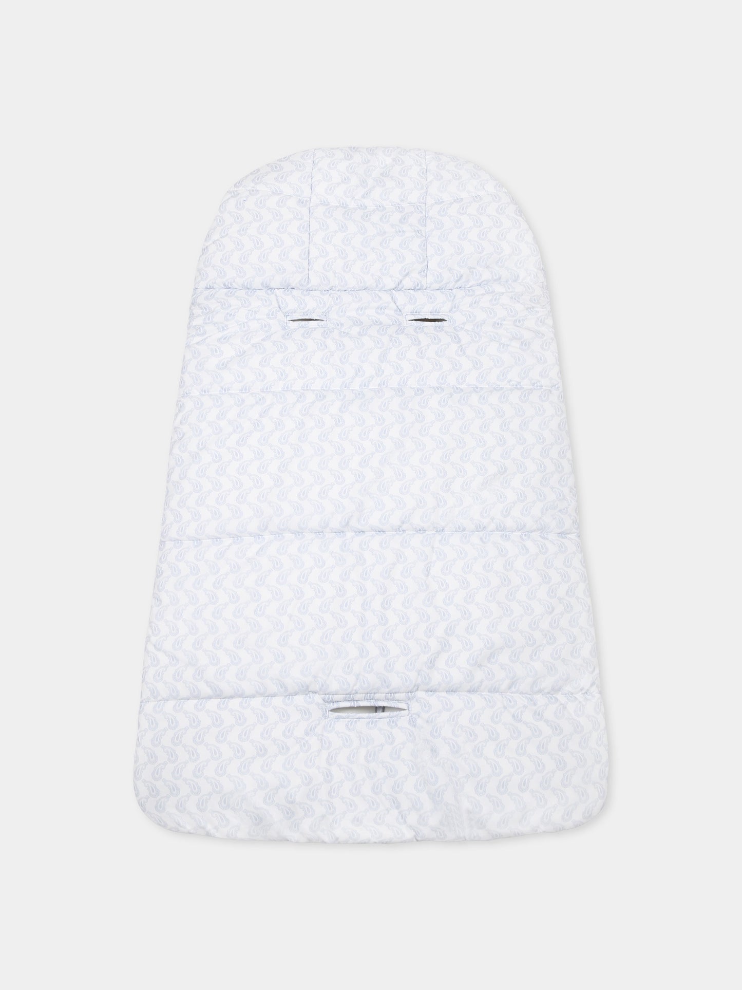 Sacco nanna celeste per neonato con stampa paisley