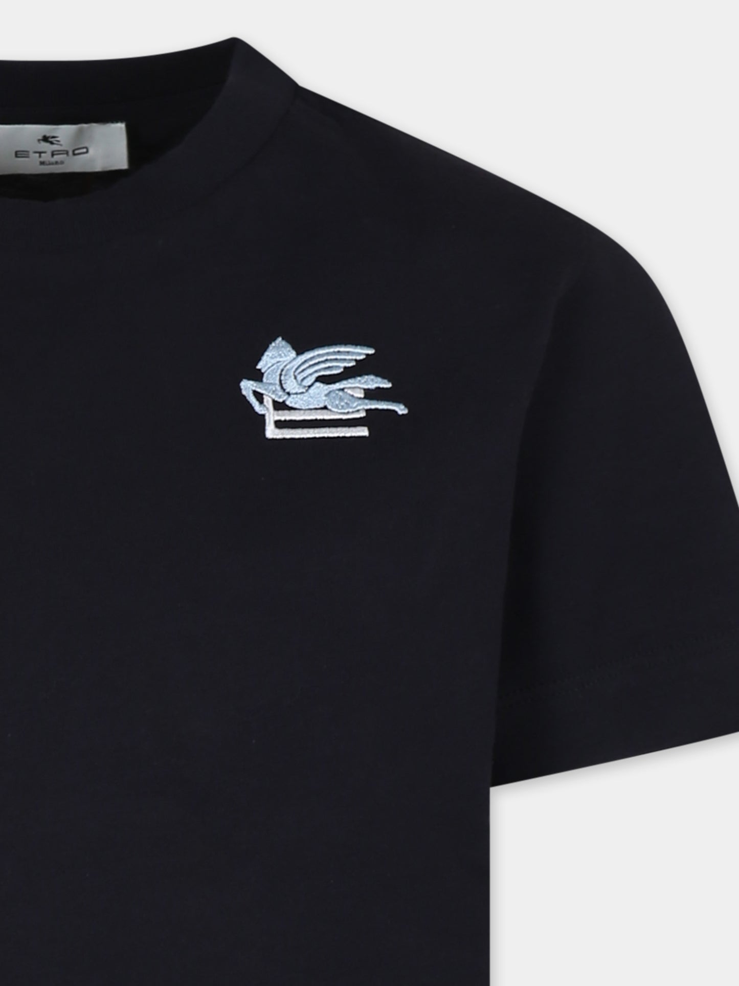 T-shirt blu per bambino con Pegaso,Etro,GV8A61 Z2081 635