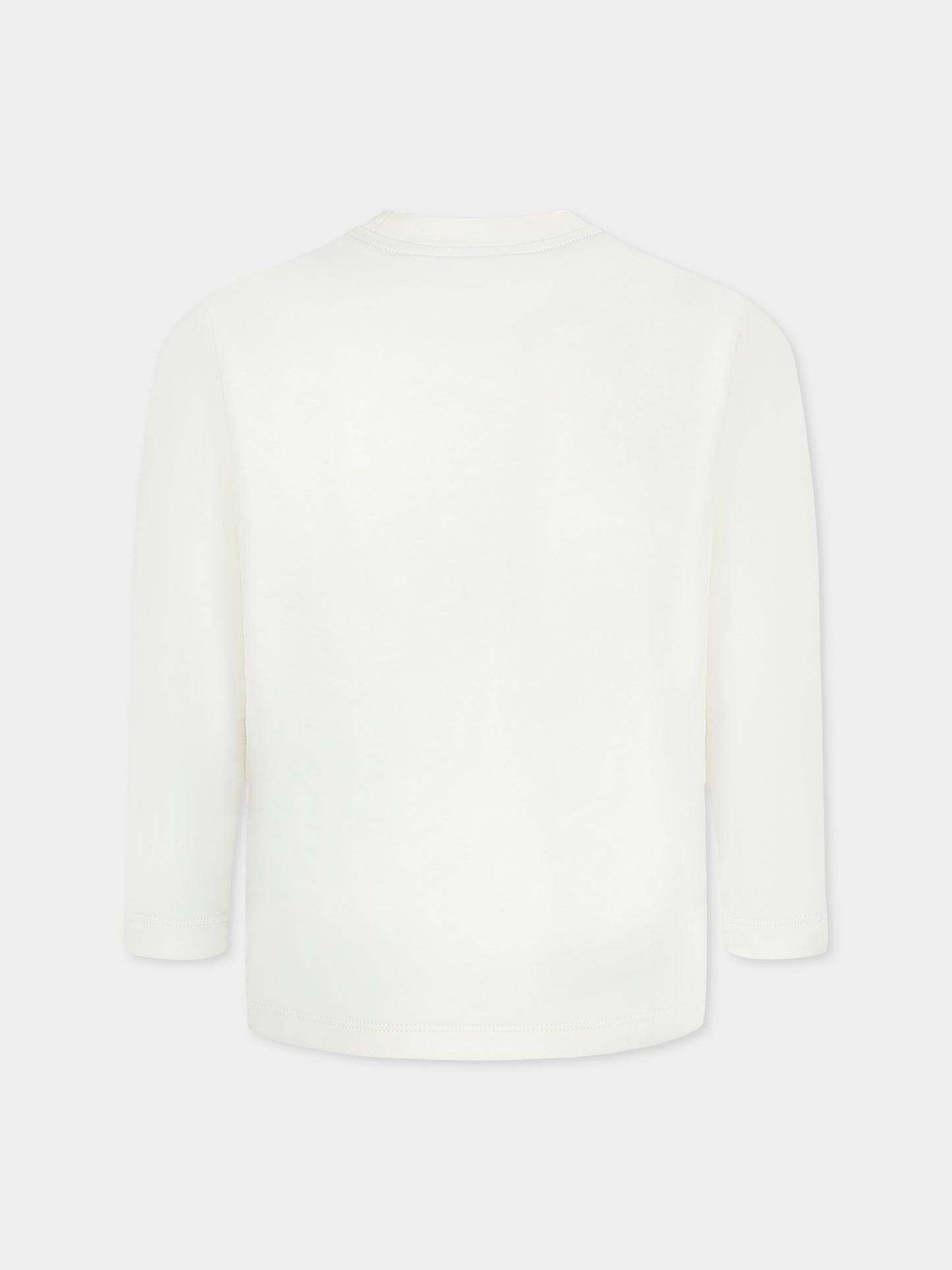 T-shirt avorio per bambina con Pegaso e stampa paisley