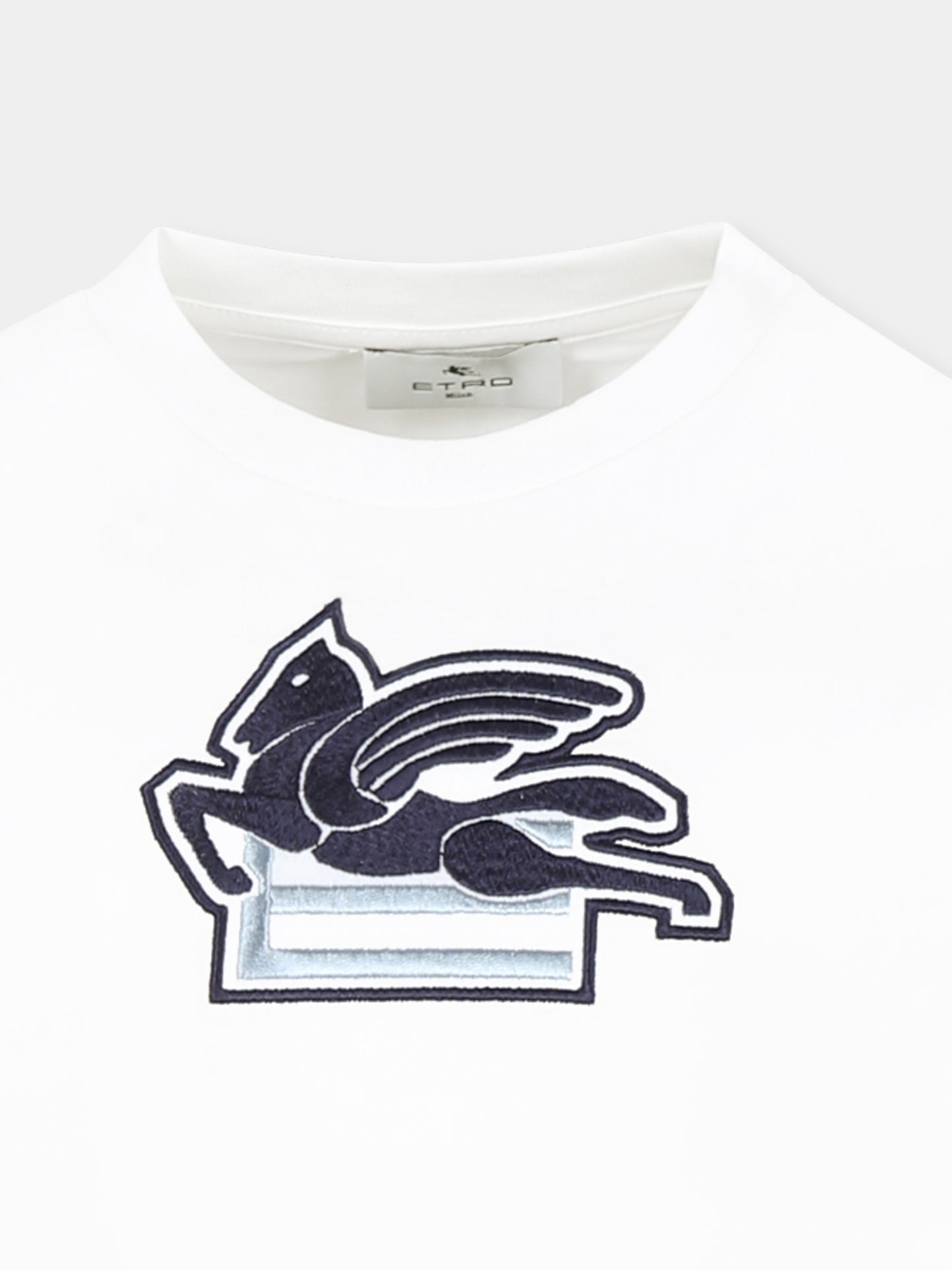 T-shirt avorio per bambino con Pegaso