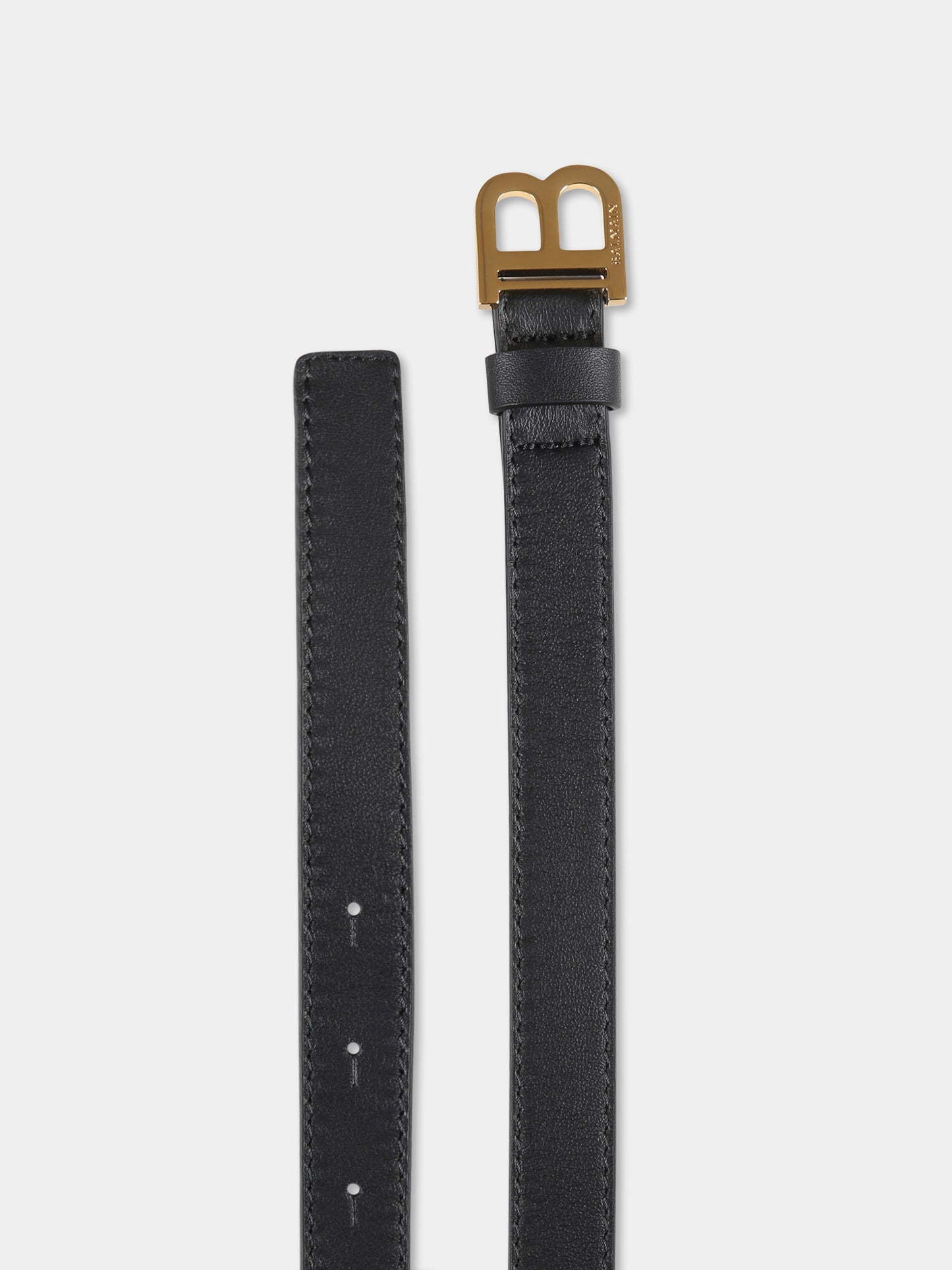 Cintura nera per bambina con logo