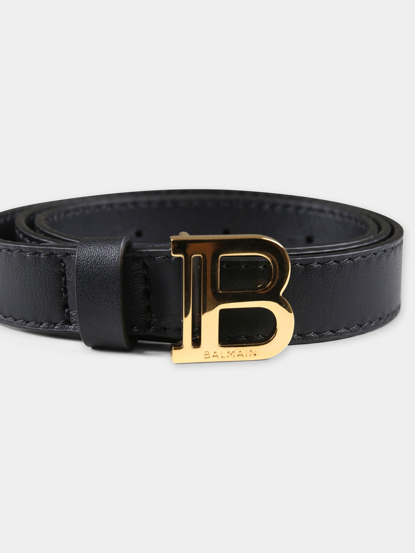 Cintura nera per bambina con logo