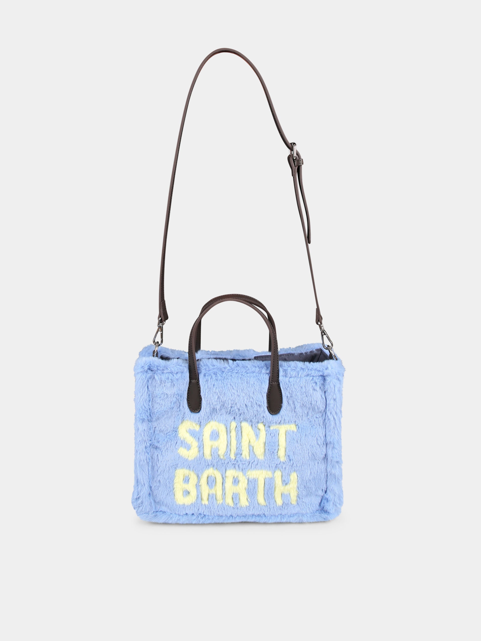 Borsa celeste Vivian per bambina con logo,Mc2 Saint Barth,VIV0002 01092C