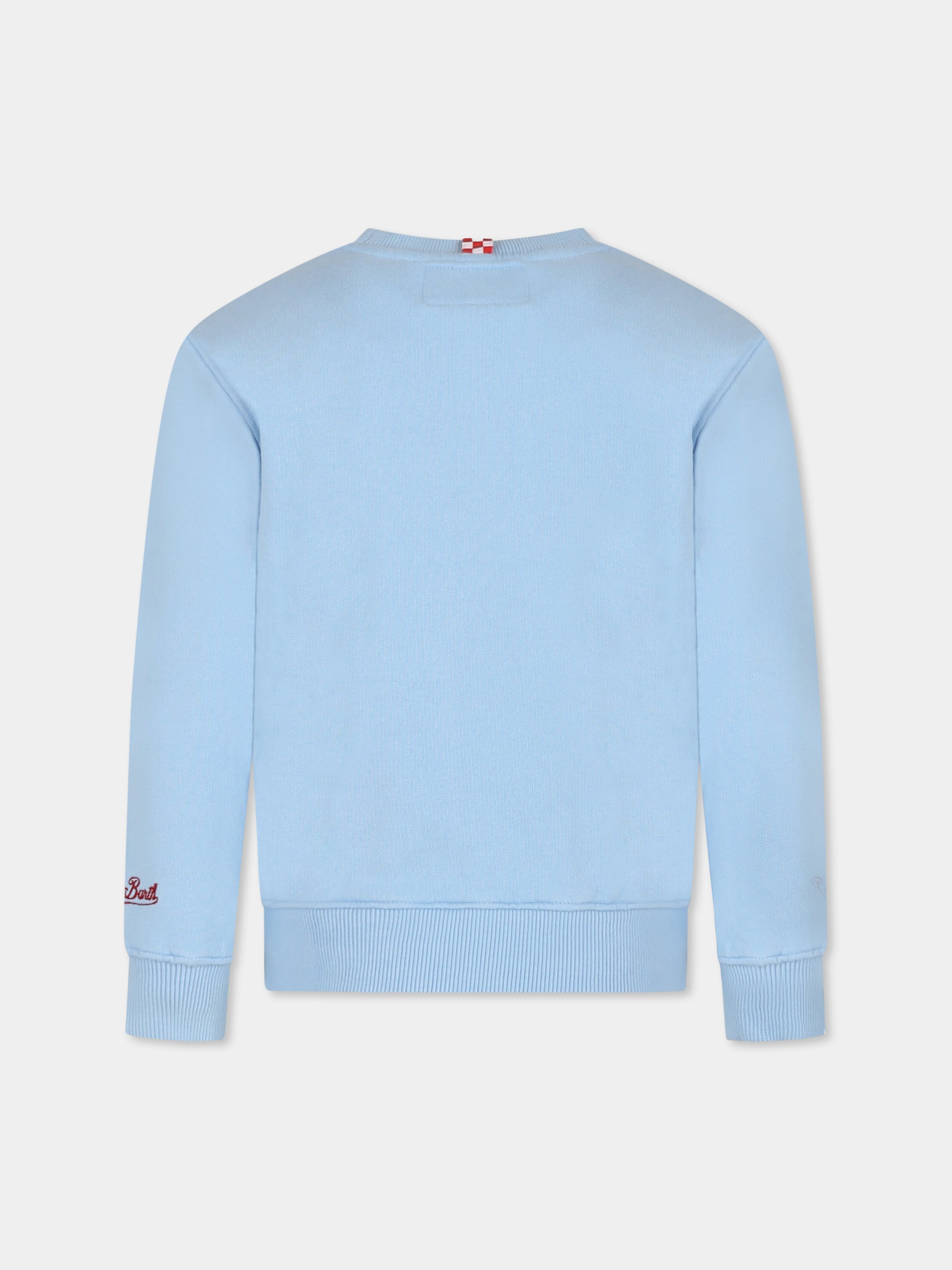 Felpa celeste per bambino con Captain America,Mc2 Saint Barth,HUT0004 - 00944E