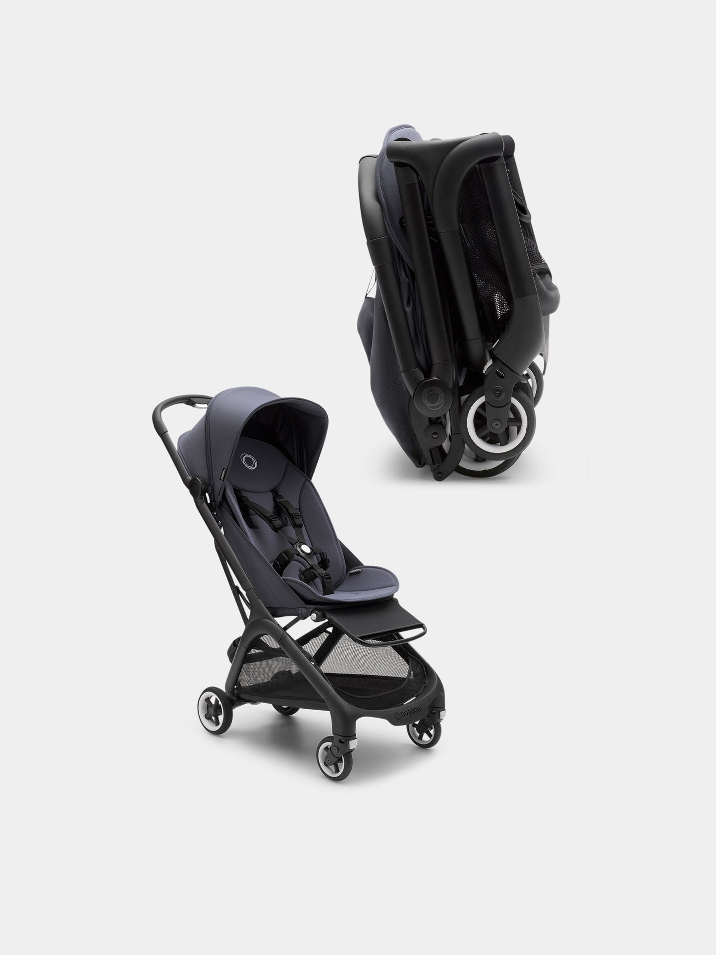 Passeggino Butterfly completo Black/Stormy per neonati