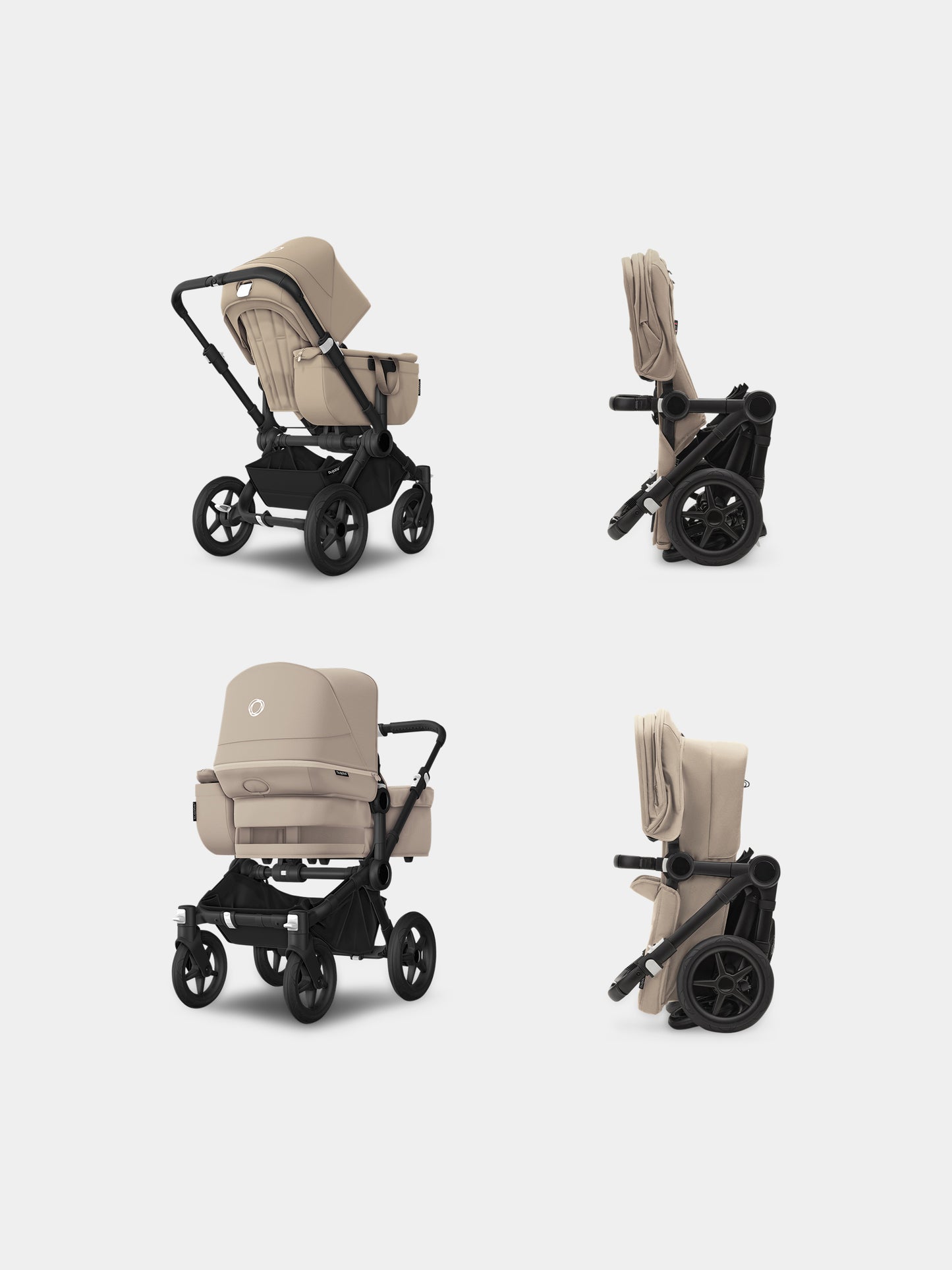 Passeggino Donkey 5 Mono completo Black/Desert taupe per neonati,Bugaboo ,100000055