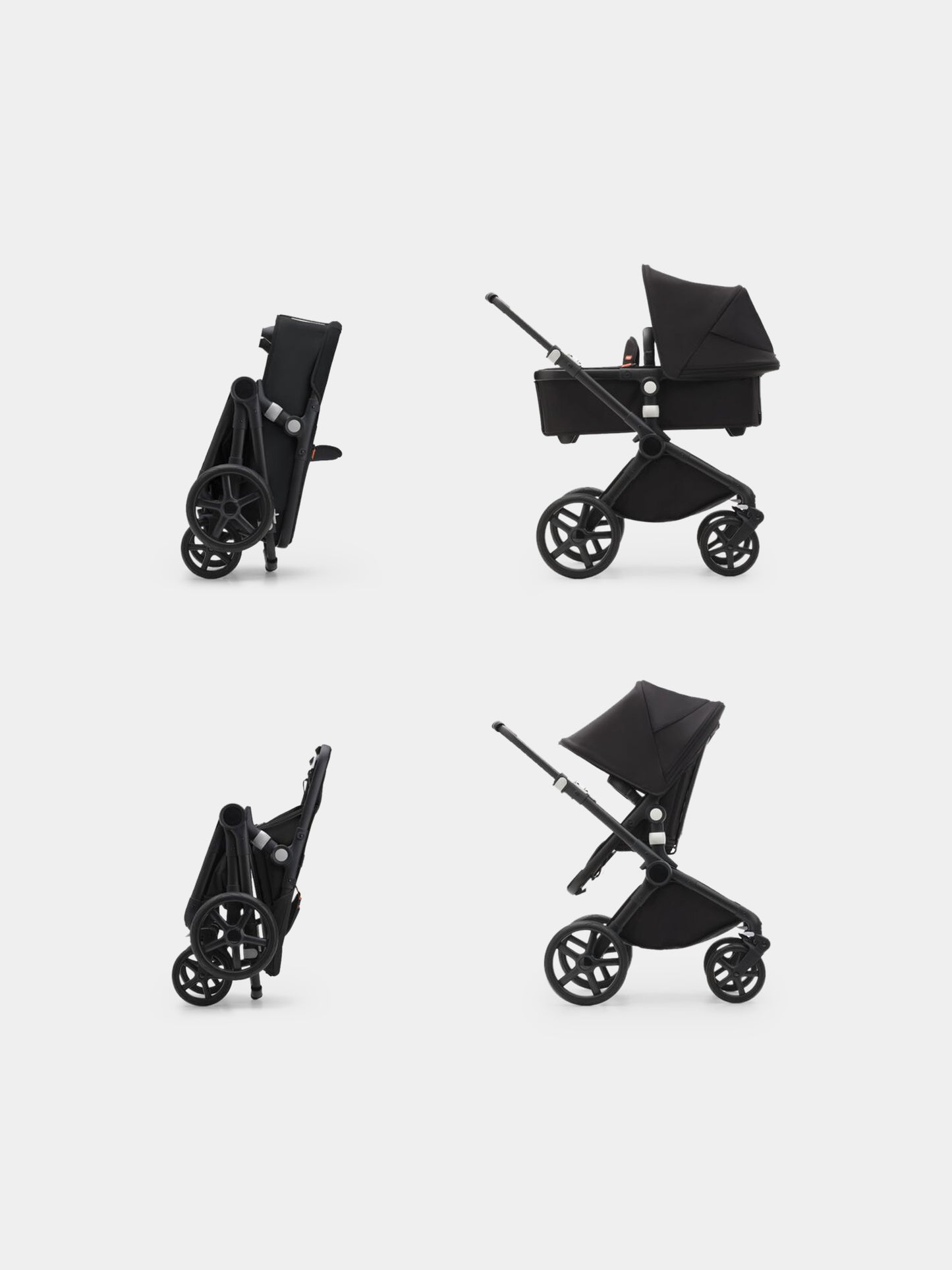 Passeggino Fox Cub completo Black/Stormy blue per neonati