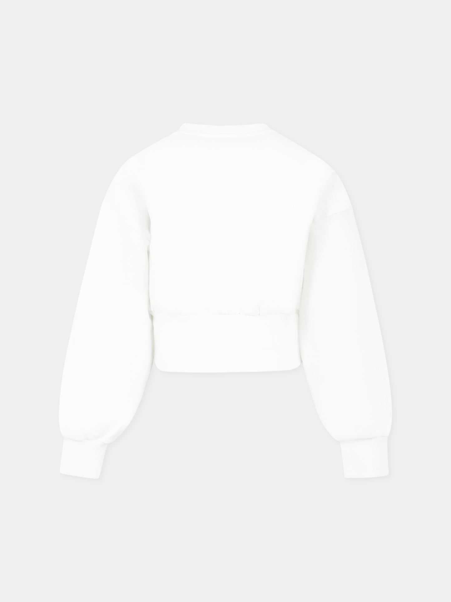 Felpa crop bianca per bambina con logo,Pinko,F4PIJGSW035 002