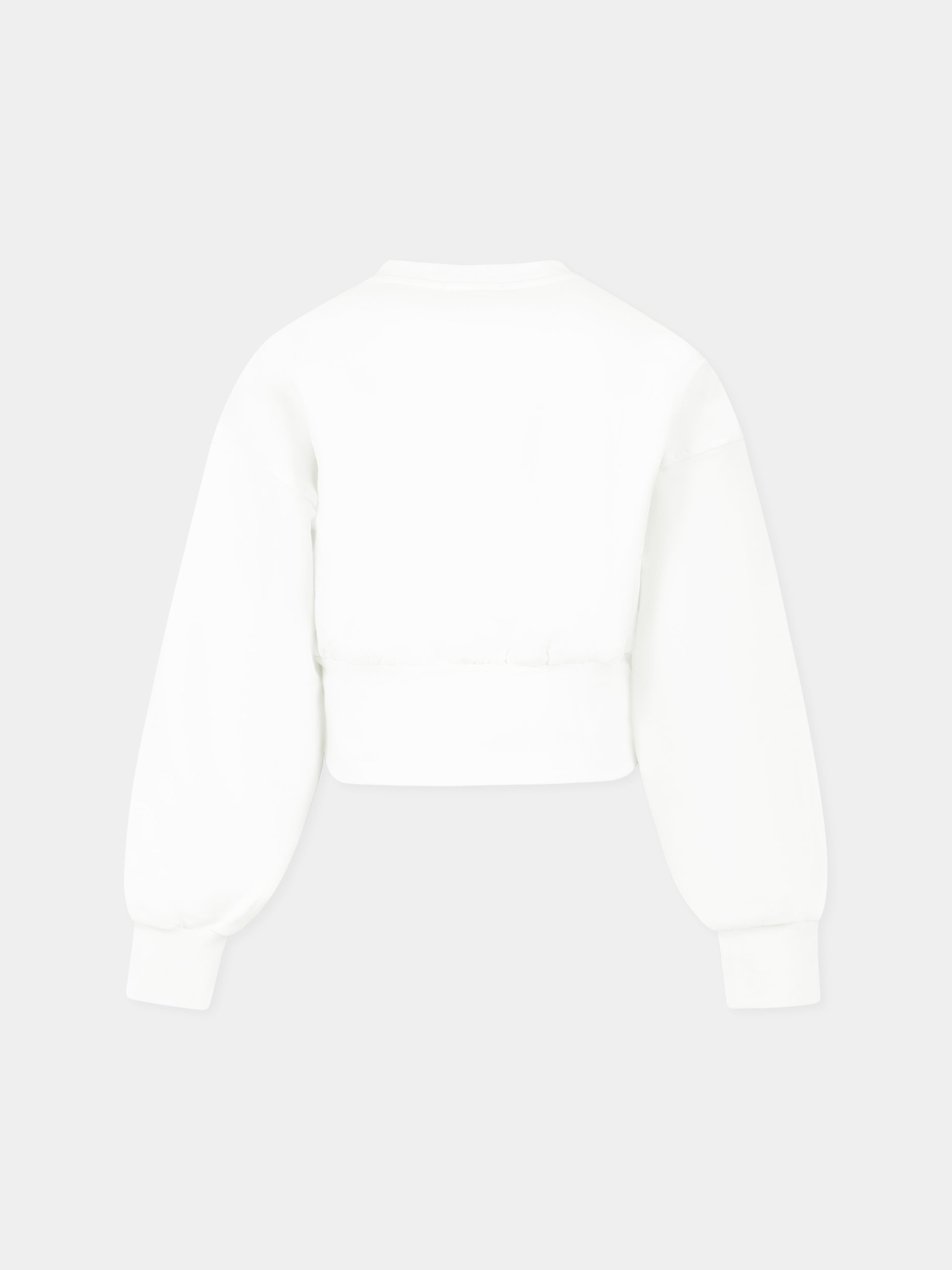 Felpa crop bianca per bambina con logo,Pinko,F4PIJGSW035 002