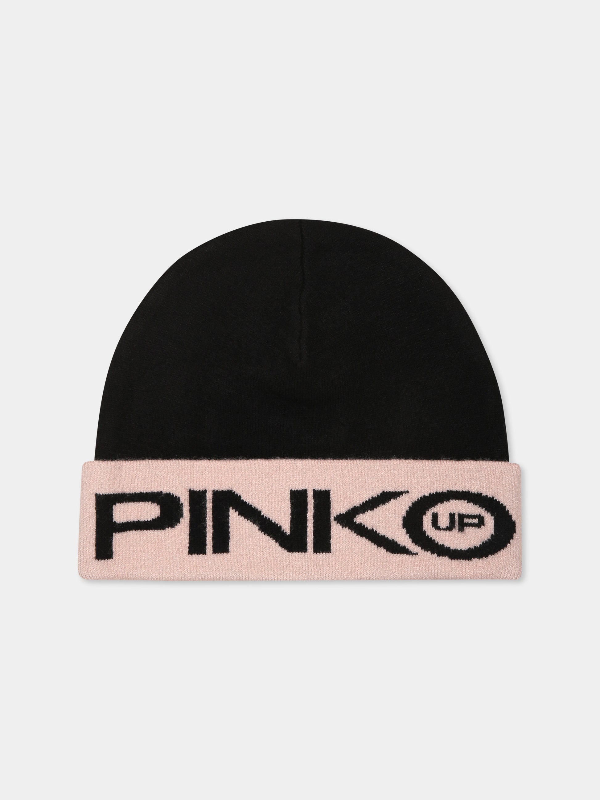 Berretto nero per bambina con logo,Pinko,F4PIBGHT130 110