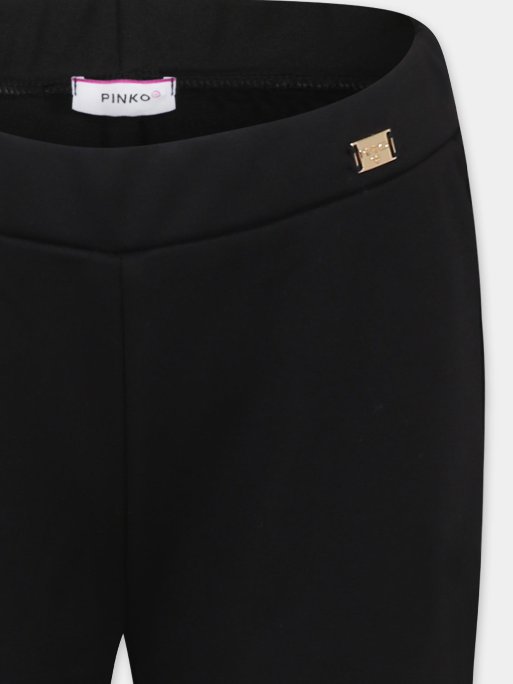 Pantaloni neri per bambina con logo,Pinko,F4PIJGPA142 110