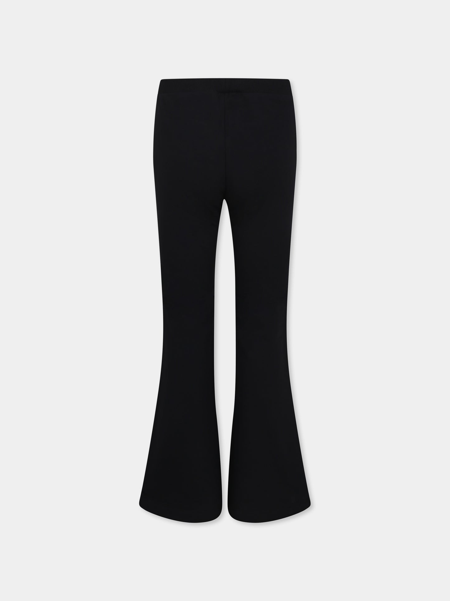 Pantaloni neri per bambina con Teddy Bear,Moschino Kids,HBP050 LDA16 60100